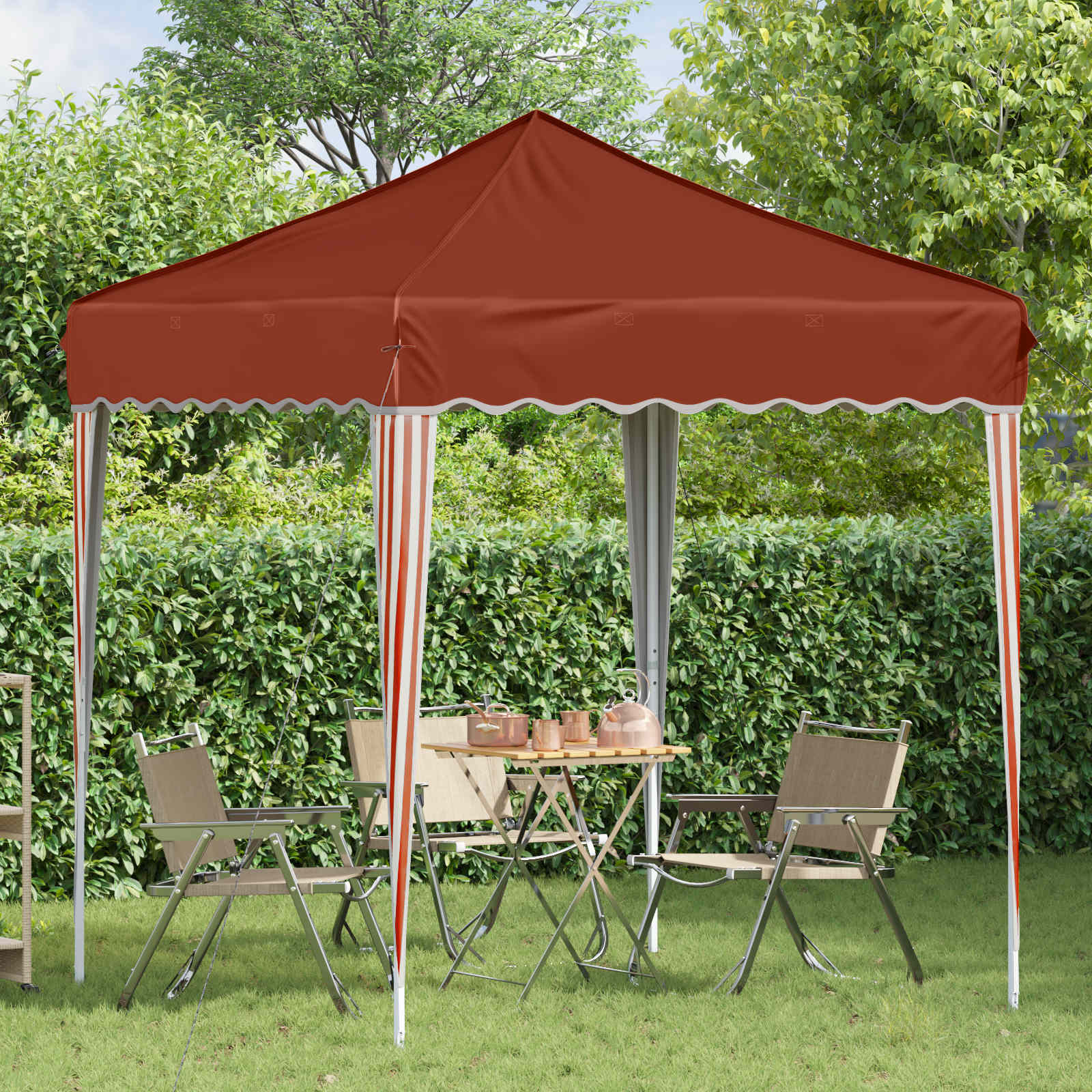 Pop-up Feesttent Terracotta 195 x 195 x 245 cm Oxford Stof is nu te koop bij PeponiXL, paradijselijk wonen!