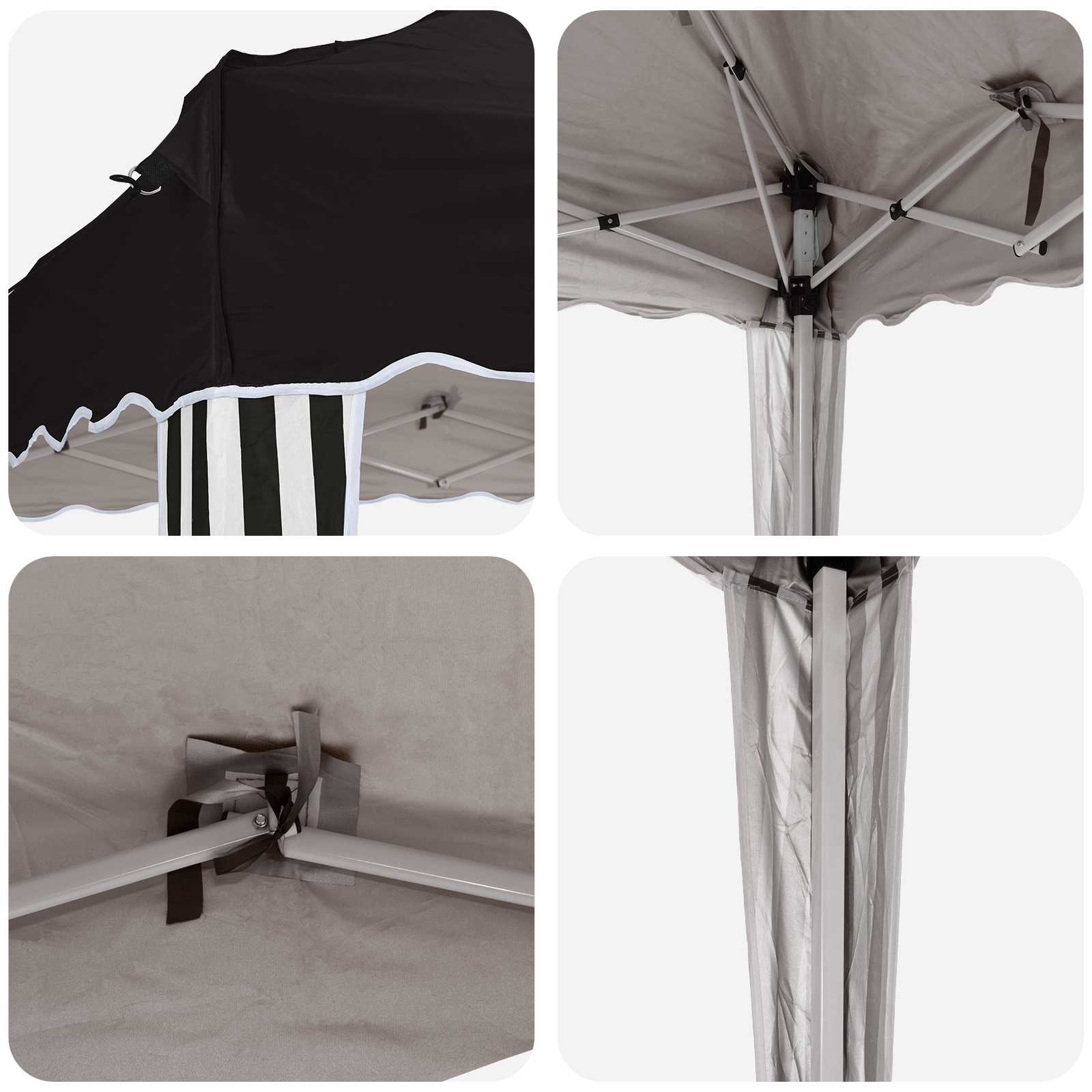 Pop-up Feesttent Zwart 195 x 195 x 245 cm Oxford Stof is nu te koop bij PeponiXL, paradijselijk wonen!