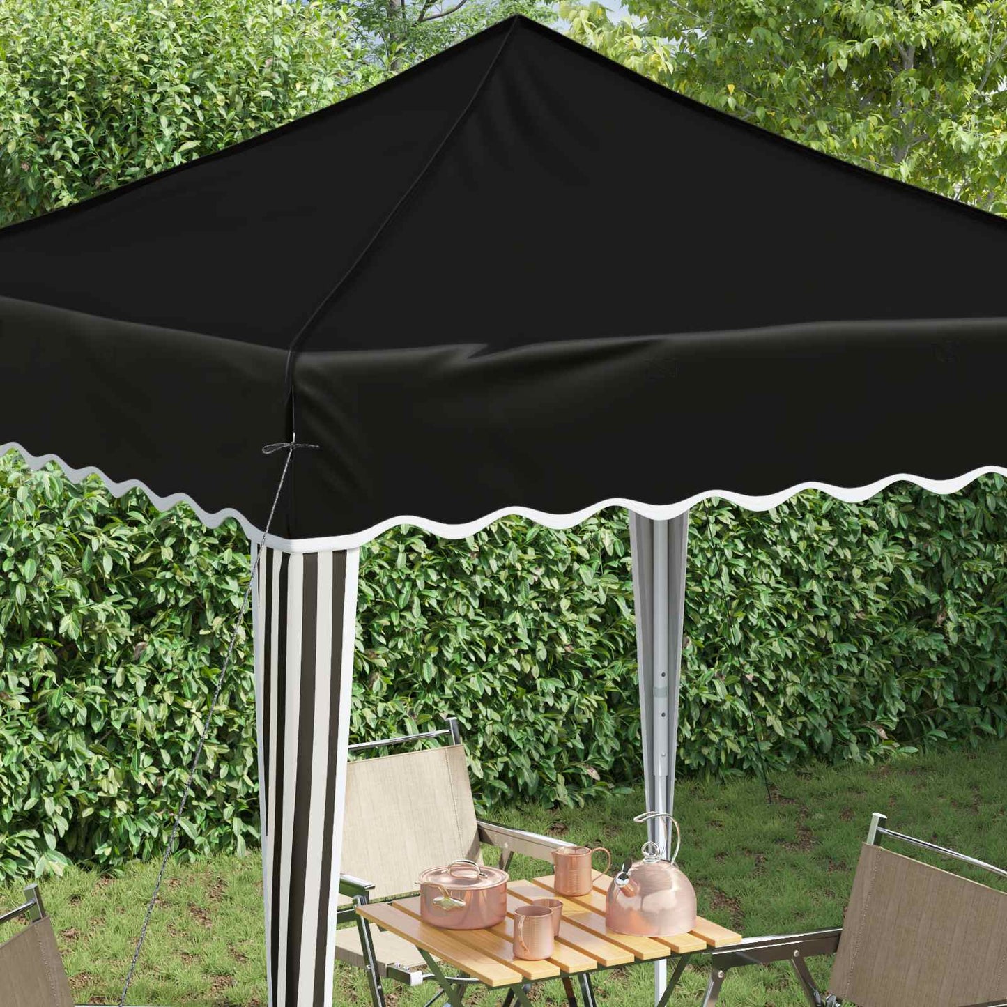 Pop-up Feesttent Zwart 195 x 195 x 245 cm Oxford Stof is nu te koop bij PeponiXL, paradijselijk wonen!