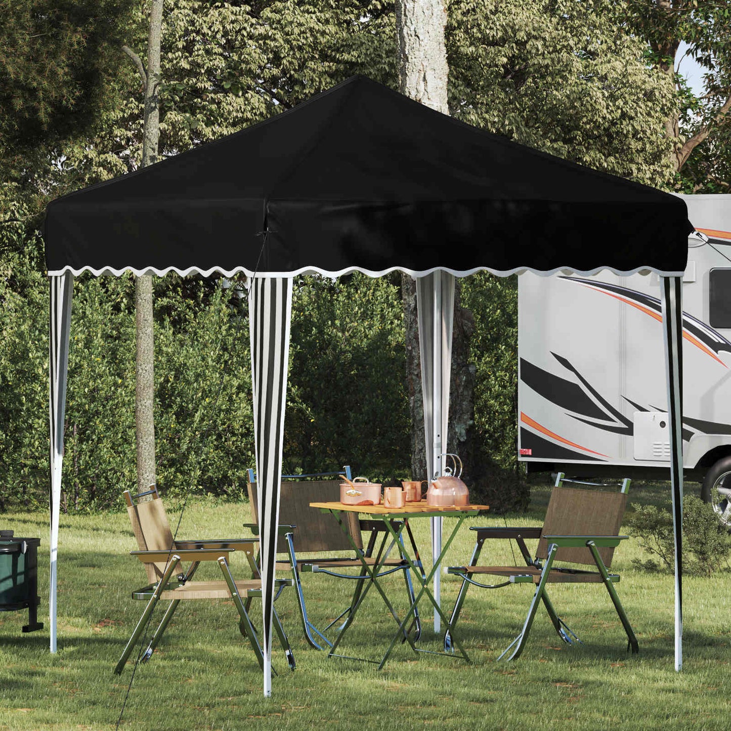 Pop-up Feesttent Zwart 195 x 195 x 245 cm Oxford Stof is nu te koop bij PeponiXL, paradijselijk wonen!