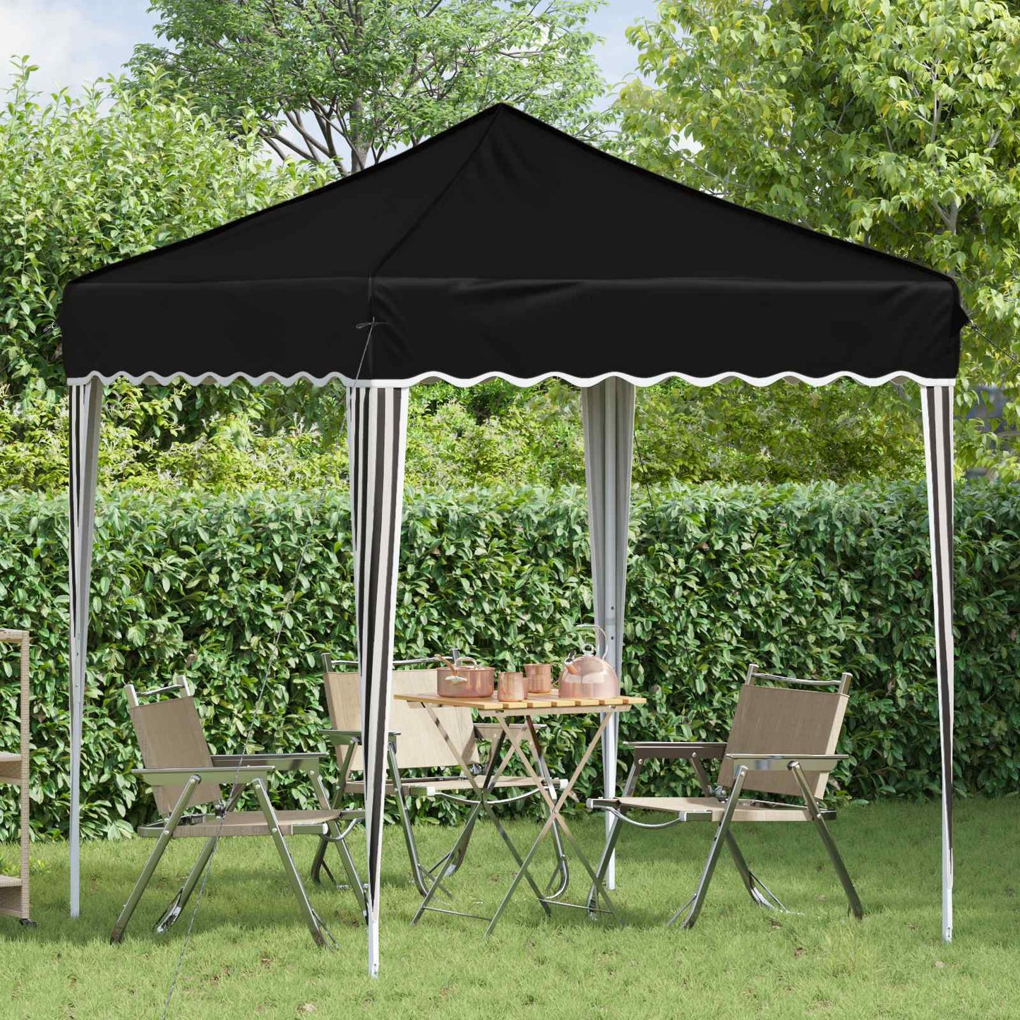 Pop-up Feesttent Zwart 195 x 195 x 245 cm Oxford Stof is nu te koop bij PeponiXL, paradijselijk wonen!