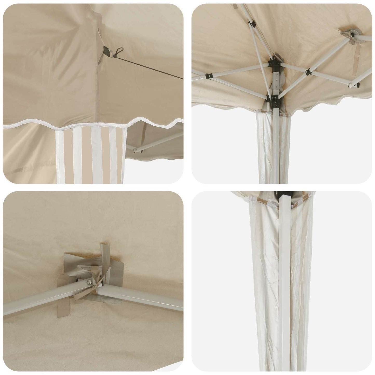 Pop-up Feesttent Crème 195 x 195 x 245 cm Oxford Stof is nu te koop bij PeponiXL, paradijselijk wonen!