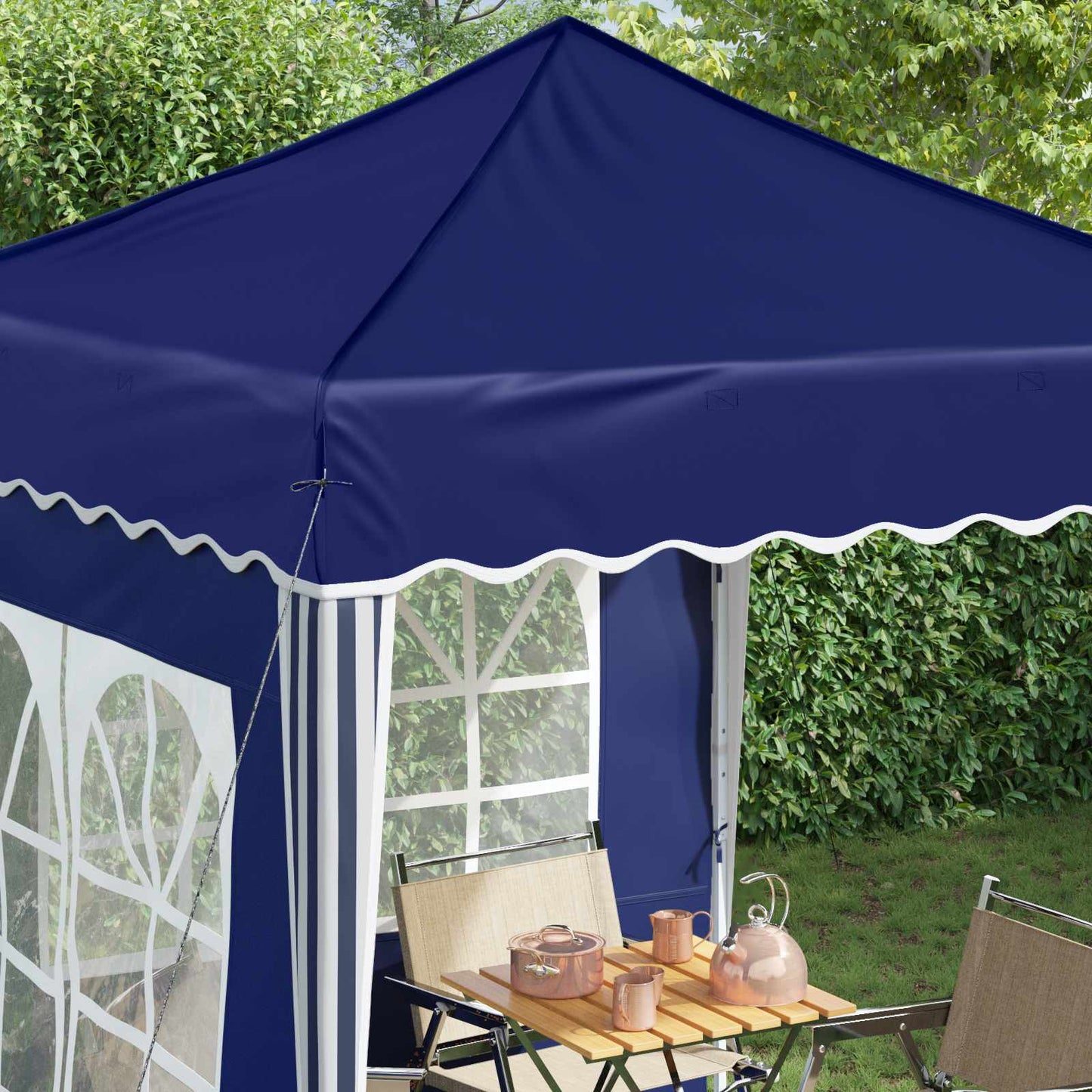 Pop-up Feesttent Blauw 195 x 195 x 245 cm Oxford Stof is nu te koop bij PeponiXL, paradijselijk wonen!