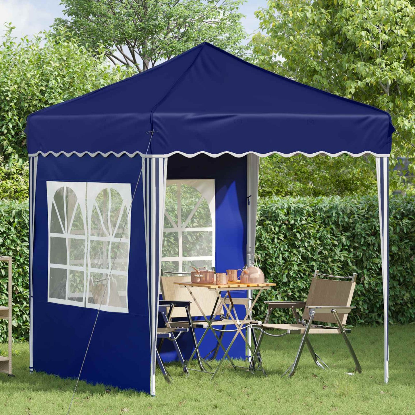 Pop-up Feesttent Blauw 195 x 195 x 245 cm Oxford Stof is nu te koop bij PeponiXL, paradijselijk wonen!
