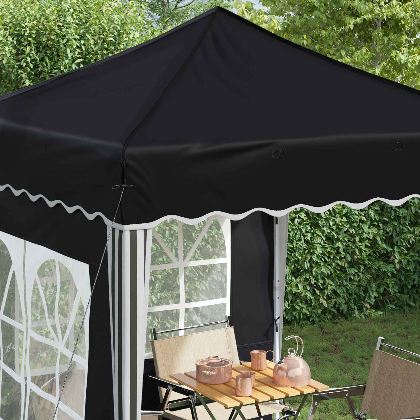 Pop-up Feesttent Antraciet 195 x 195 x 245 cm Oxford Stof is nu te koop bij PeponiXL, paradijselijk wonen!