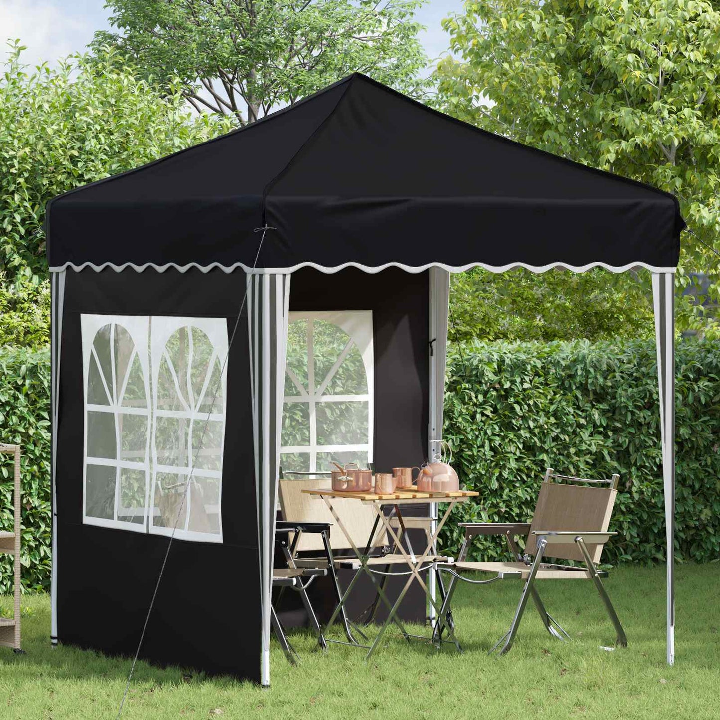 Pop-up Feesttent Antraciet 195 x 195 x 245 cm Oxford Stof is nu te koop bij PeponiXL, paradijselijk wonen!