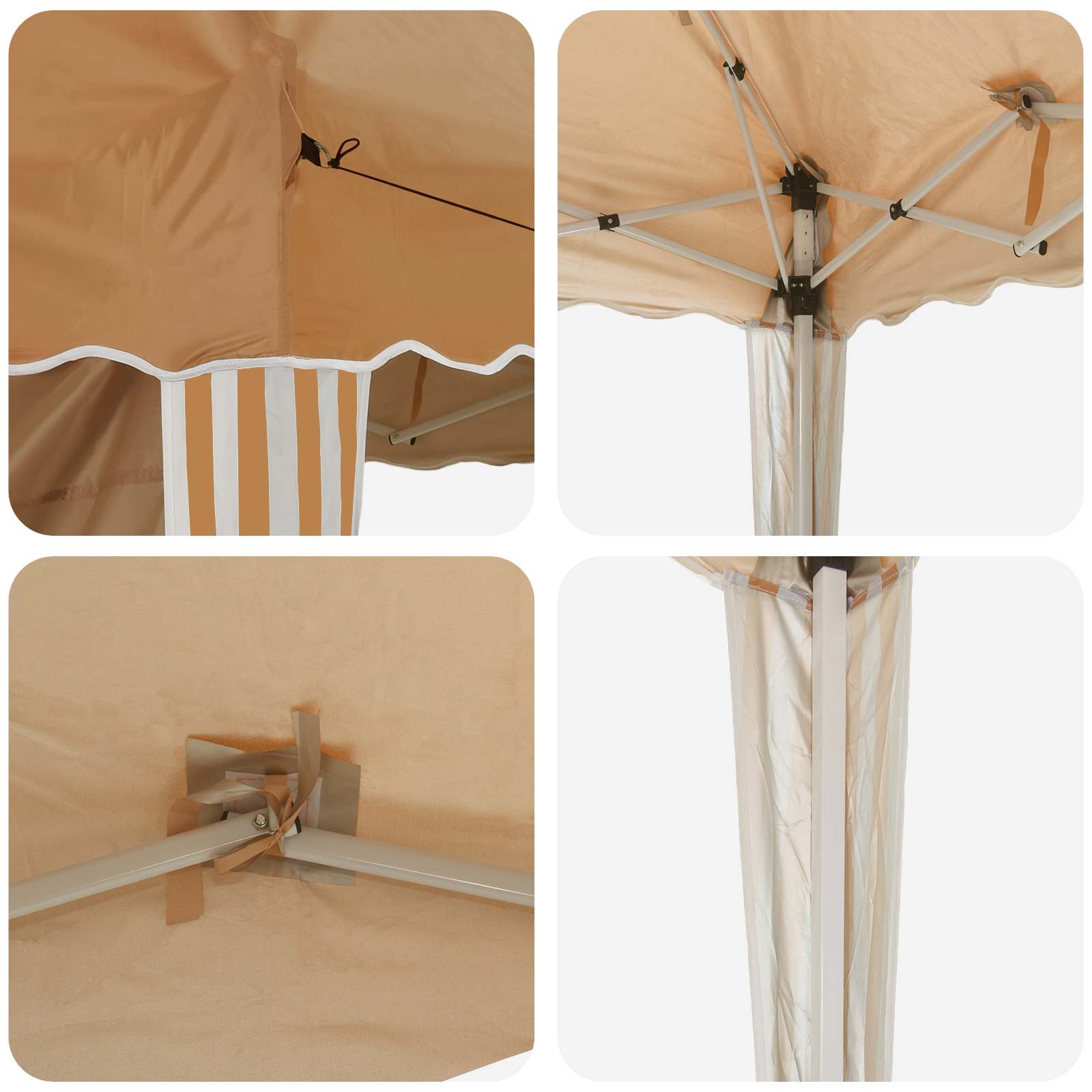 Pop-up Feesttent Beige 195 x 195 x 245 cm Oxford Stof is nu te koop bij PeponiXL, paradijselijk wonen!