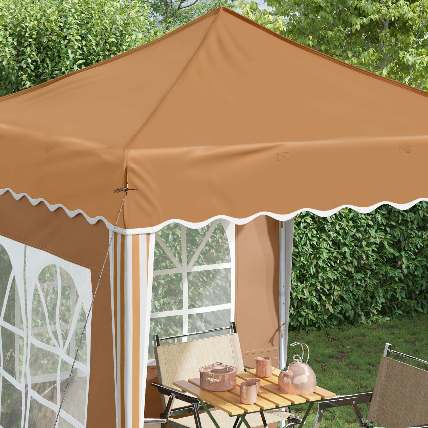 Pop-up Feesttent Beige 195 x 195 x 245 cm Oxford Stof is nu te koop bij PeponiXL, paradijselijk wonen!