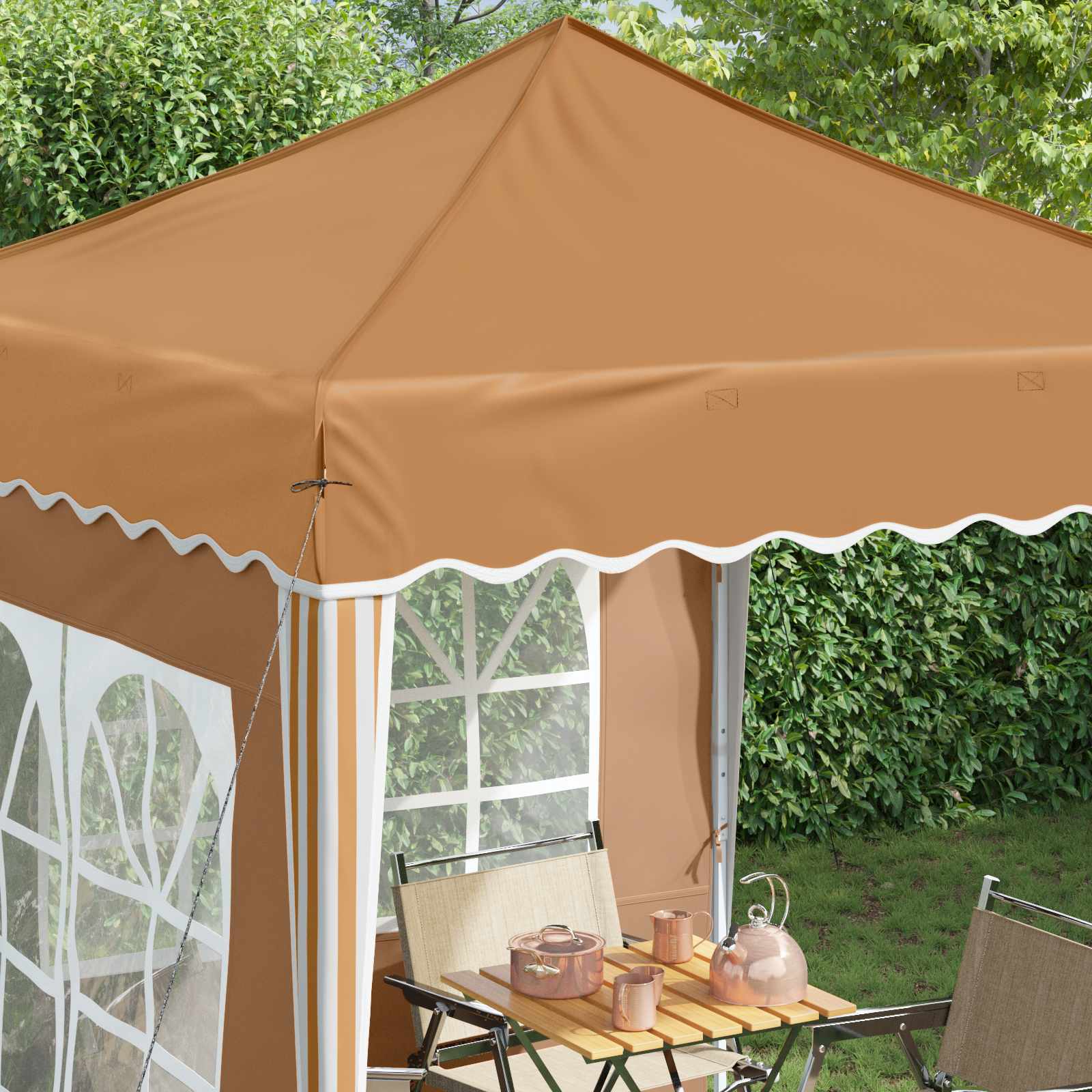 Pop-up Feesttent Beige 195 x 195 x 245 cm Oxford Stof is nu te koop bij PeponiXL, paradijselijk wonen!