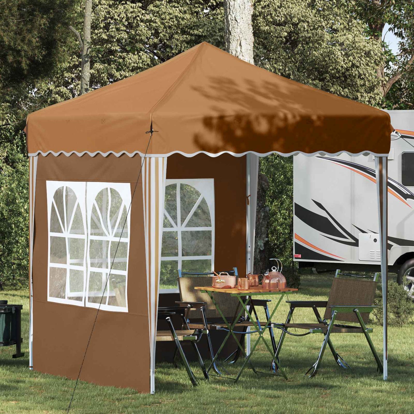 Pop-up Feesttent Beige 195 x 195 x 245 cm Oxford Stof is nu te koop bij PeponiXL, paradijselijk wonen!