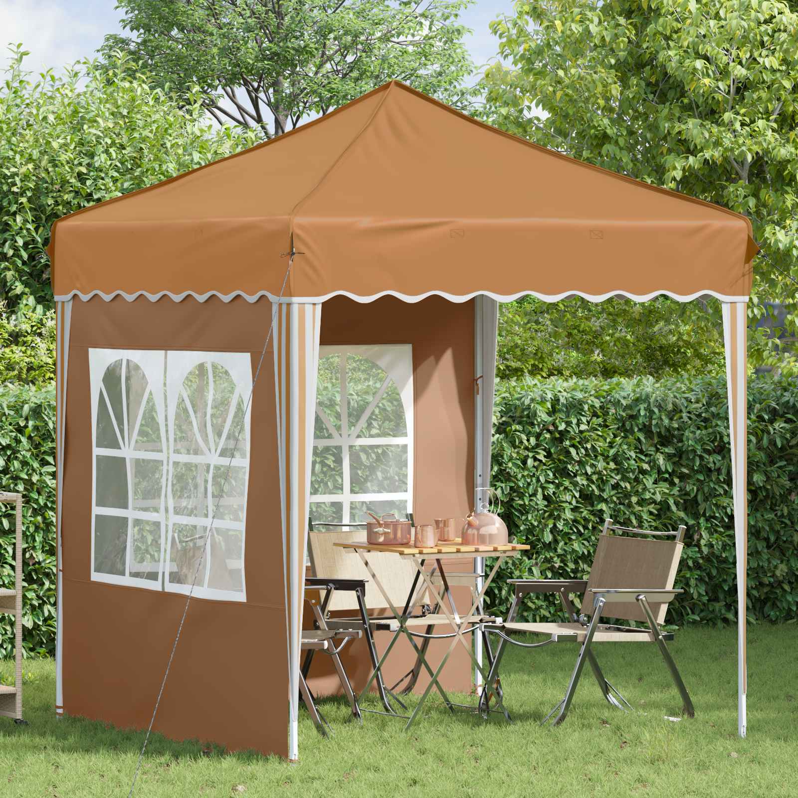 Pop-up Feesttent Beige 195 x 195 x 245 cm Oxford Stof is nu te koop bij PeponiXL, paradijselijk wonen!