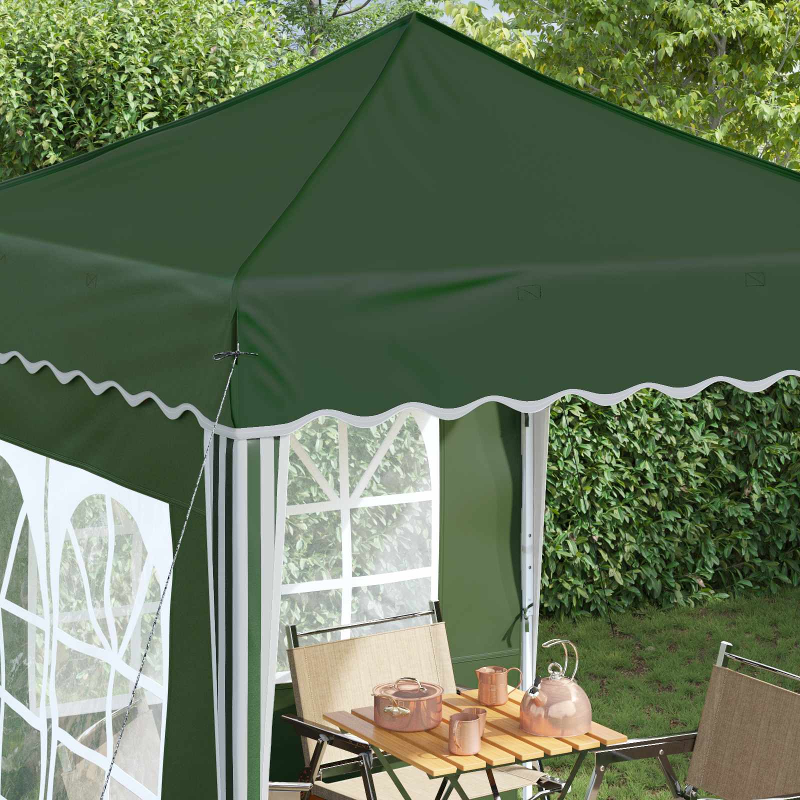 Pop-up Feesttent Groen 195 x 195 x 245 cm Oxford Stof is nu te koop bij PeponiXL, paradijselijk wonen!
