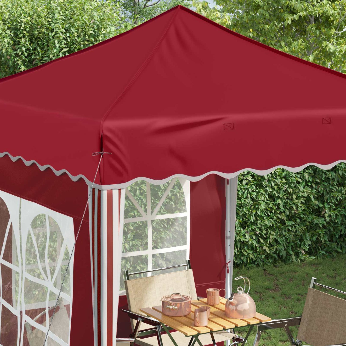 Pop-up Feesttent Bordeauxrood 195 x 195 x 245 cm is nu te koop bij PeponiXL, paradijselijk wonen!