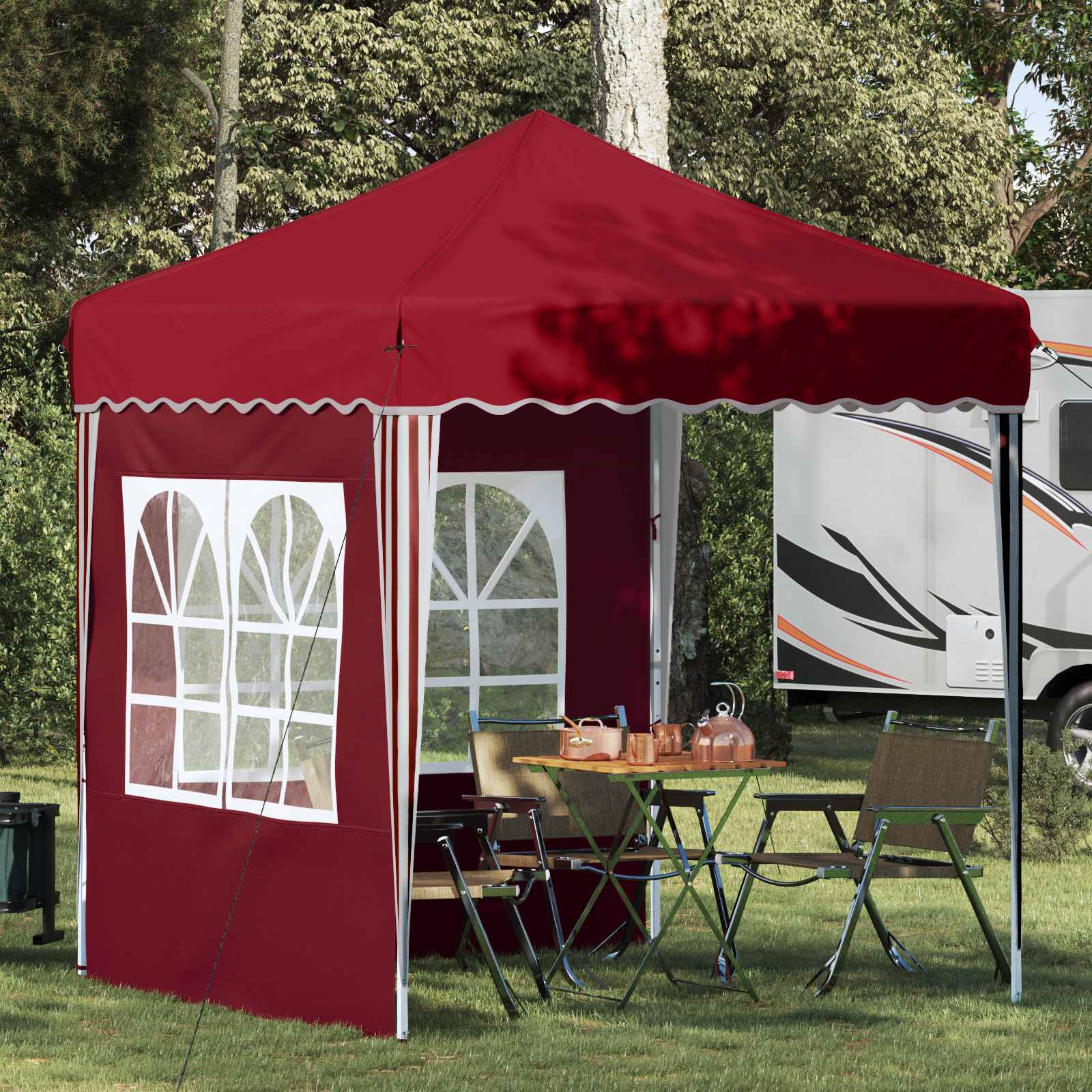 Pop-up Feesttent Bordeauxrood 195 x 195 x 245 cm is nu te koop bij PeponiXL, paradijselijk wonen!