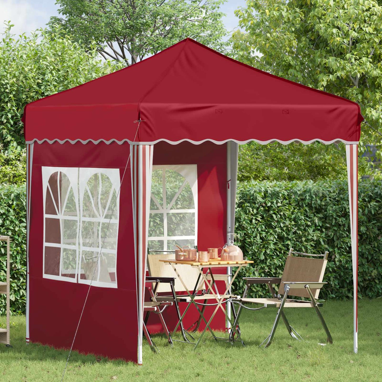 Pop-up Feesttent Bordeauxrood 195 x 195 x 245 cm is nu te koop bij PeponiXL, paradijselijk wonen!