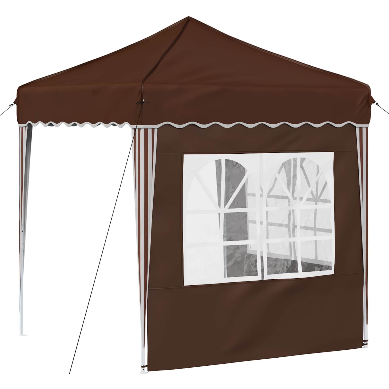 Pop-up Feesttent Bruin 195 x 195 x 245 cm Oxford Stof is nu te koop bij PeponiXL, paradijselijk wonen!