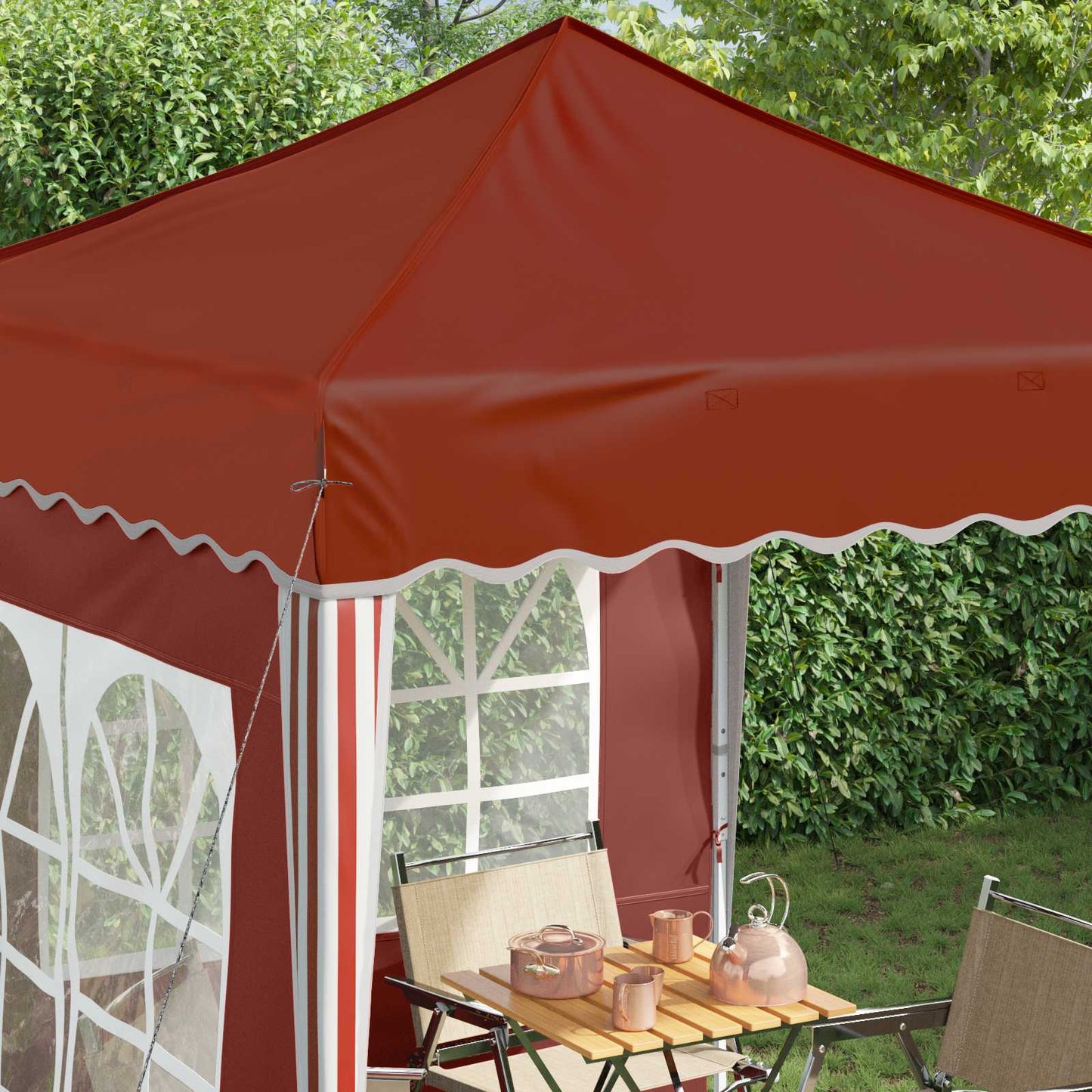 Pop-up Feesttent Terracotta 195 x 195 x 245 cm is nu te koop bij PeponiXL, paradijselijk wonen!