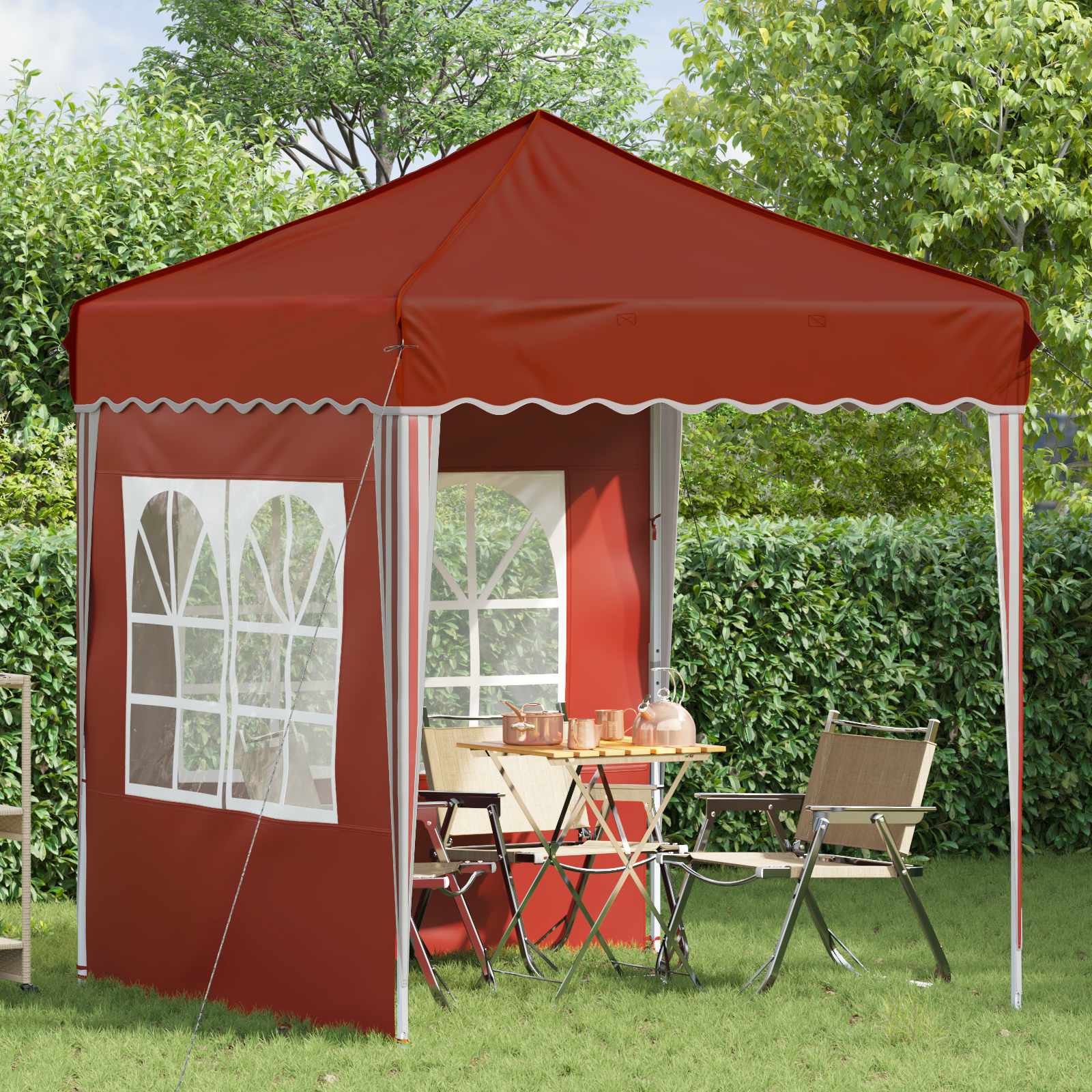 Pop-up Feesttent Terracotta 195 x 195 x 245 cm is nu te koop bij PeponiXL, paradijselijk wonen!