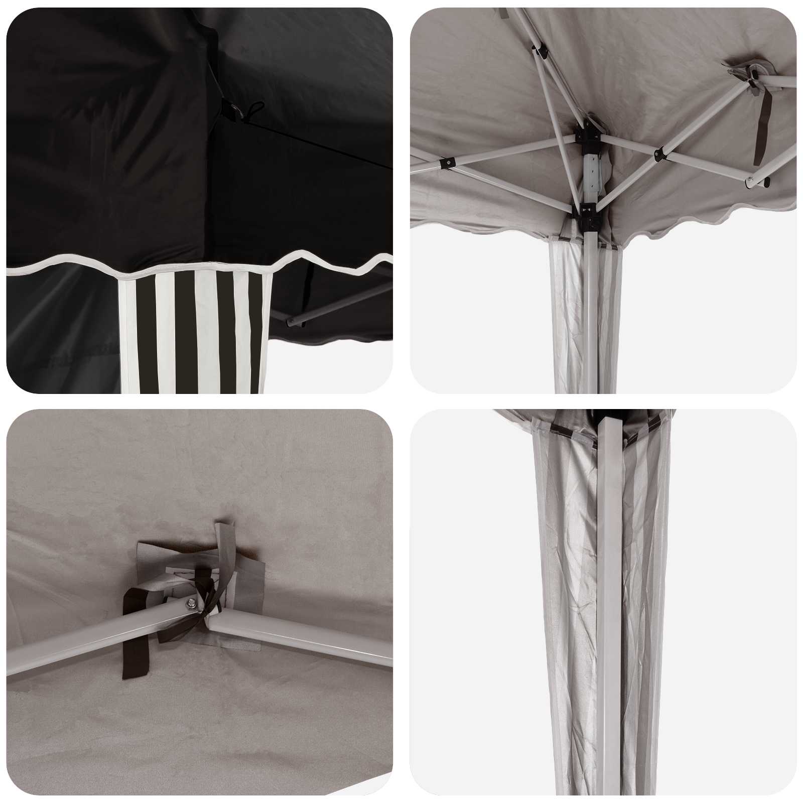 Pop-up Feesttent Zwart 195 x 195 x 245 cm is nu te koop bij PeponiXL, paradijselijk wonen!