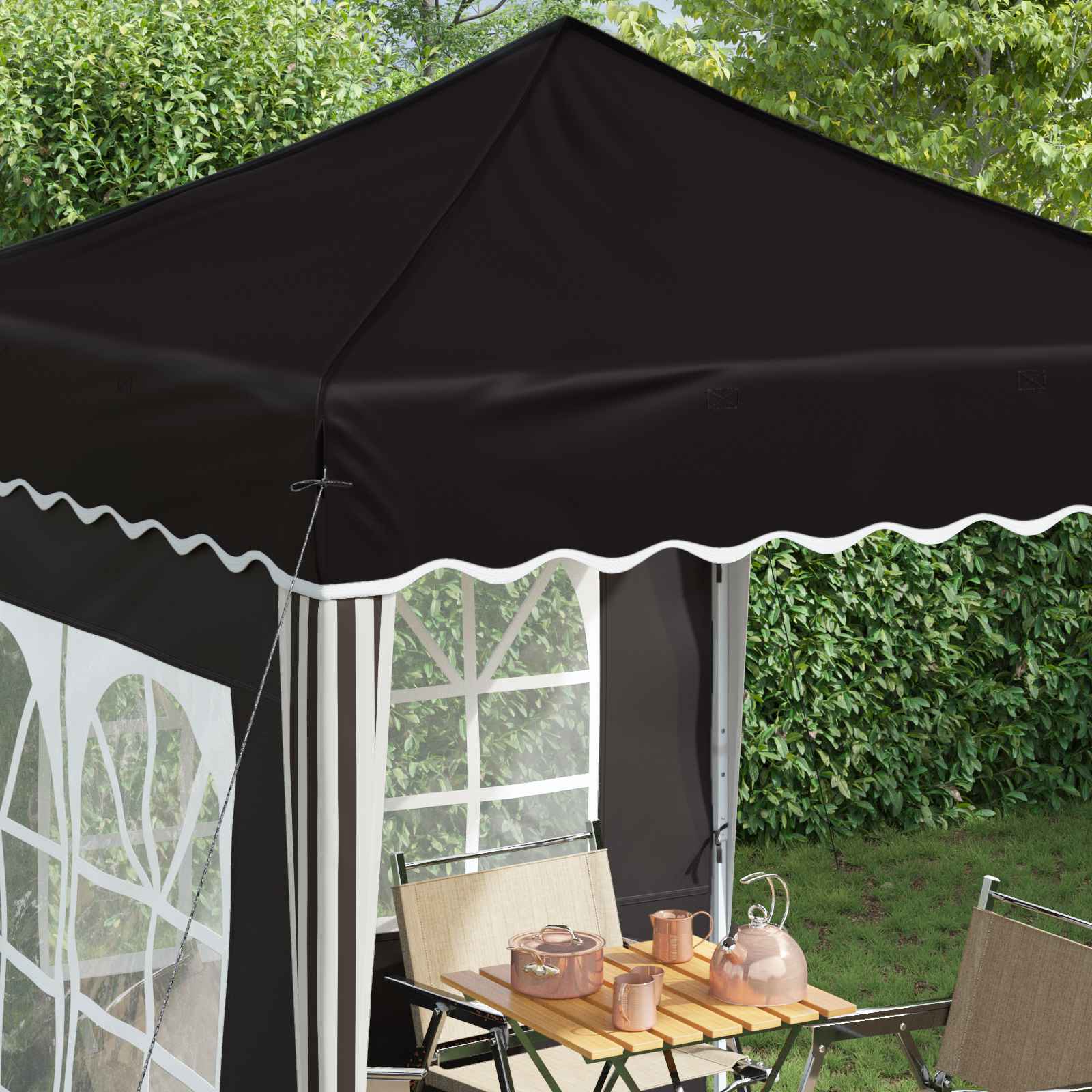 Pop-up Feesttent Zwart 195 x 195 x 245 cm is nu te koop bij PeponiXL, paradijselijk wonen!
