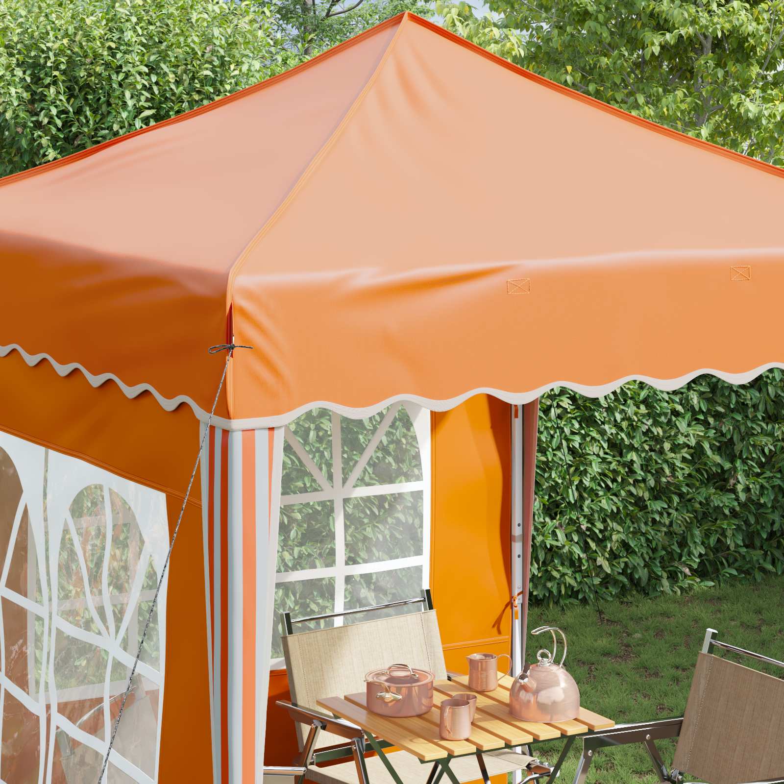 Pop-up Feesttent Oranje 195 x 195 x 245 cm is nu te koop bij PeponiXL, paradijselijk wonen!