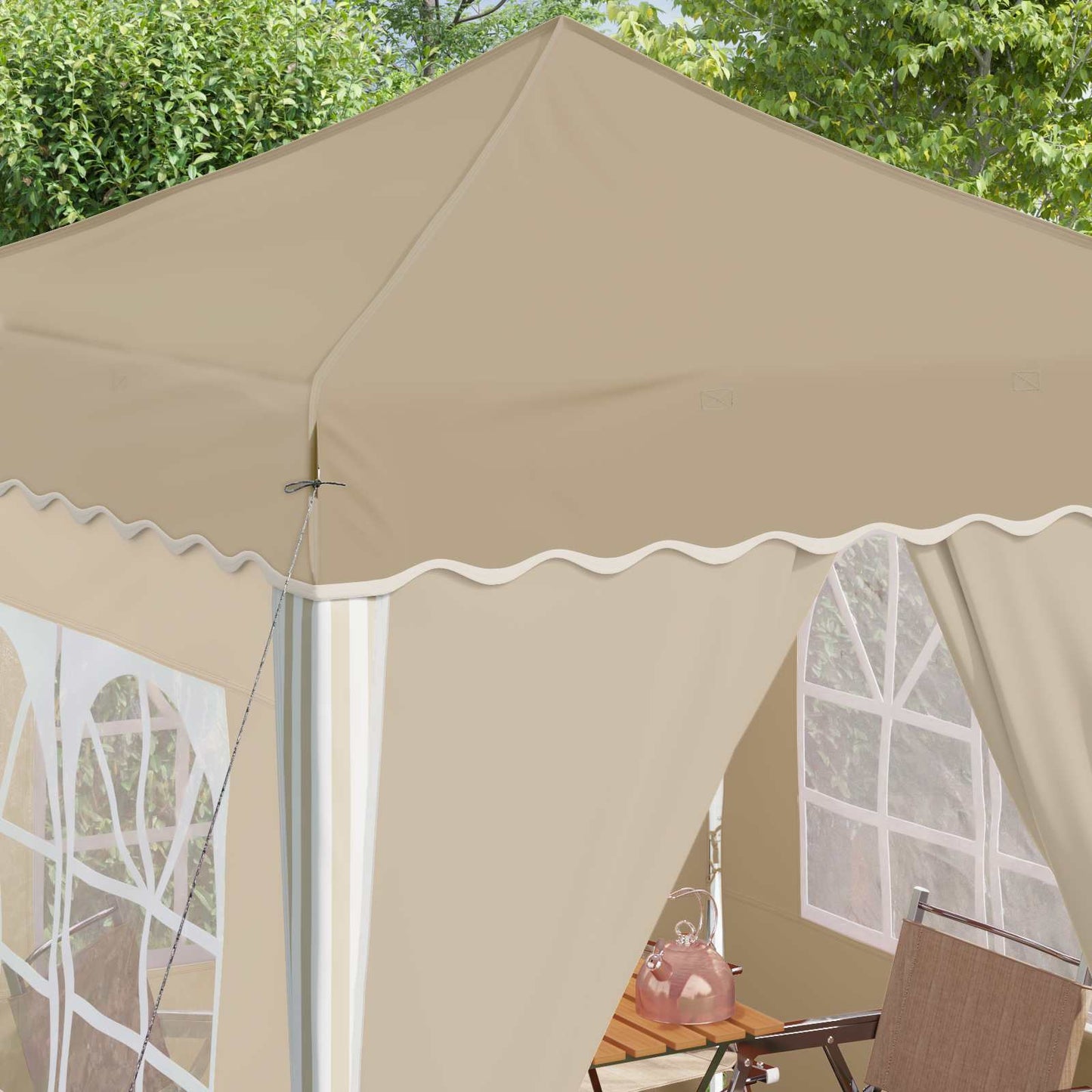 Pop-up Feesttent Crème 195 x 195 x 245 cm is nu te koop bij PeponiXL, paradijselijk wonen!