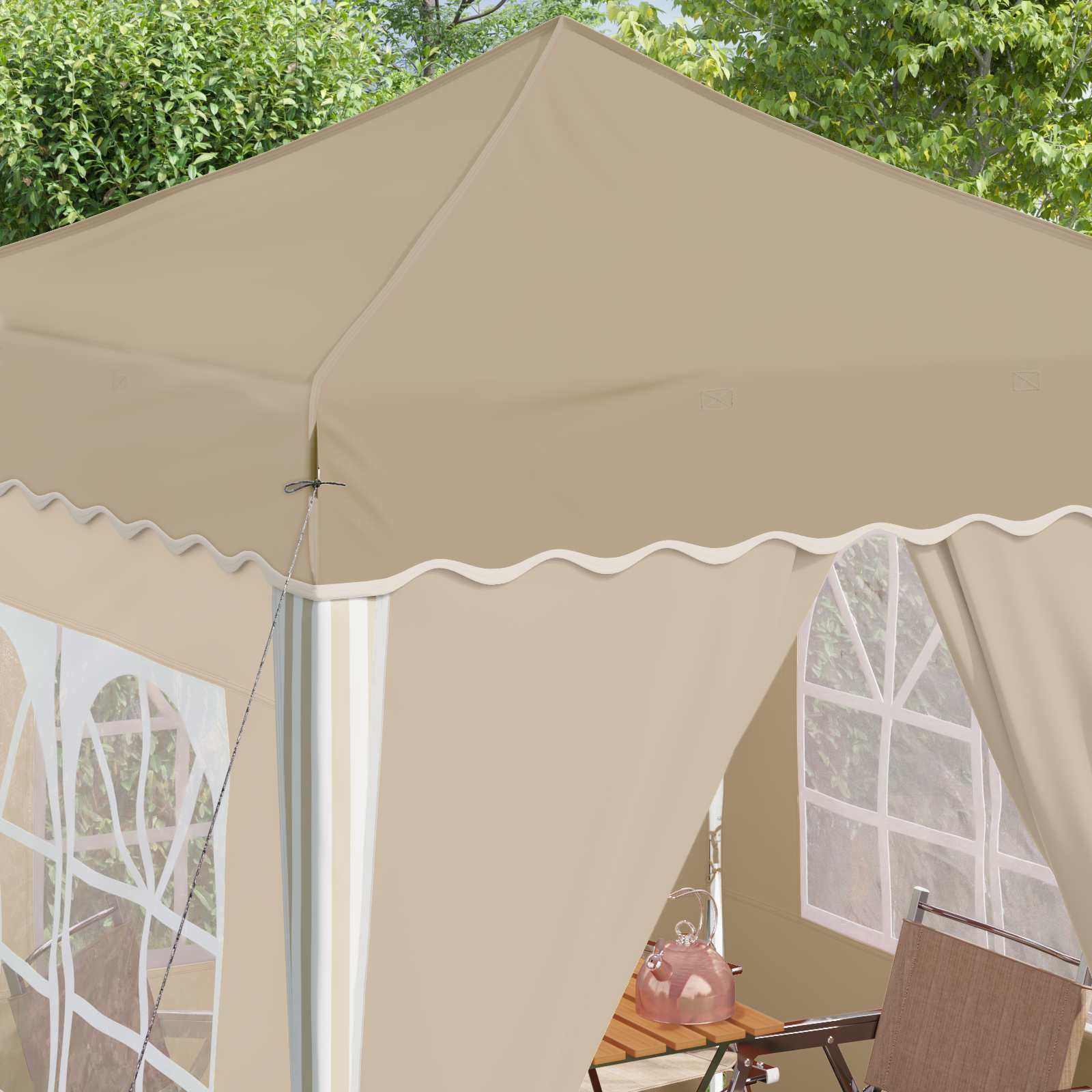 Pop-up Feesttent Crème 195 x 195 x 245 cm is nu te koop bij PeponiXL, paradijselijk wonen!