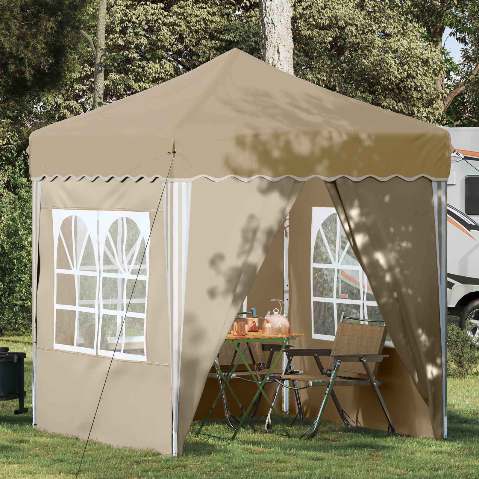 Pop-up Feesttent Crème 195 x 195 x 245 cm is nu te koop bij PeponiXL, paradijselijk wonen!
