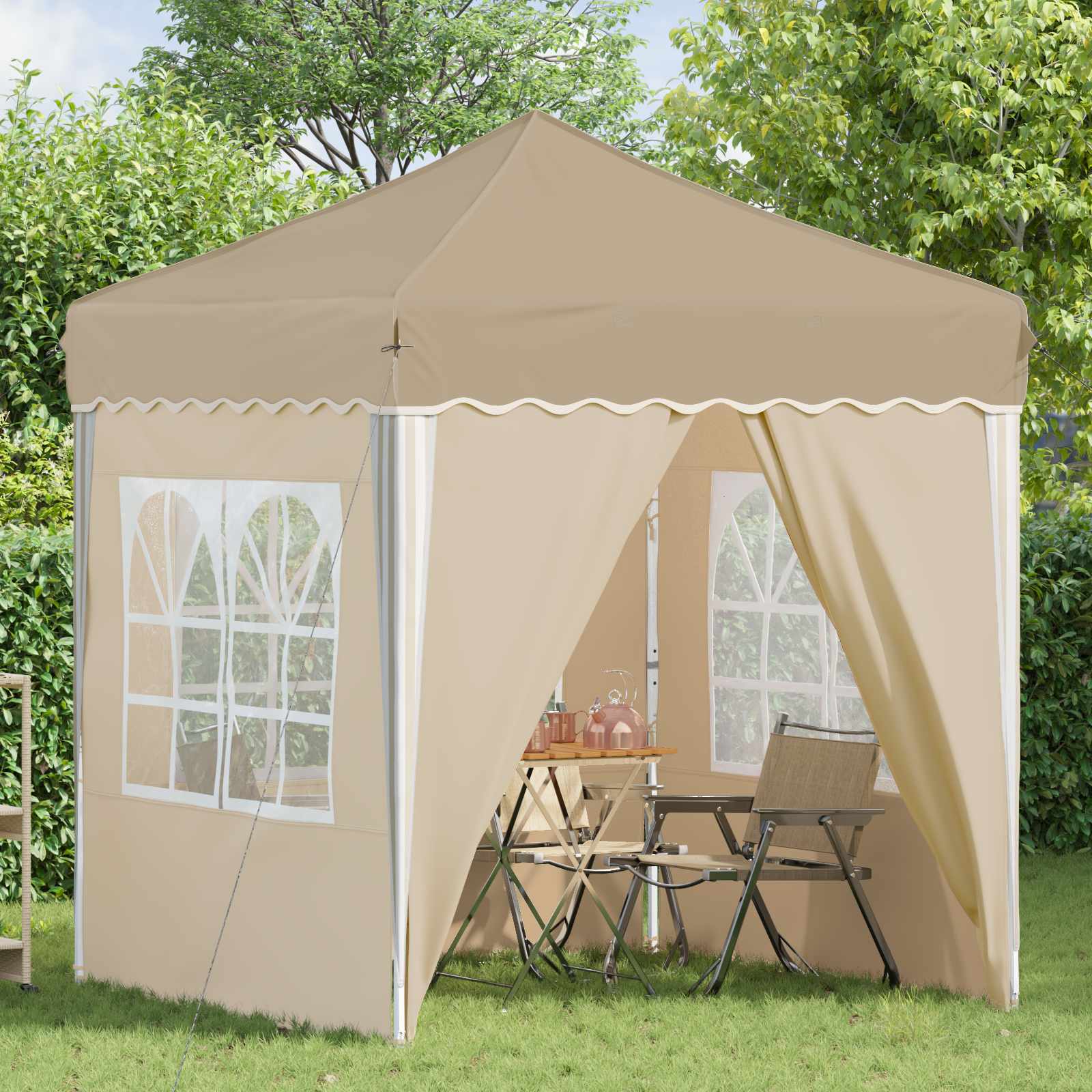Pop-up Feesttent Crème 195 x 195 x 245 cm is nu te koop bij PeponiXL, paradijselijk wonen!