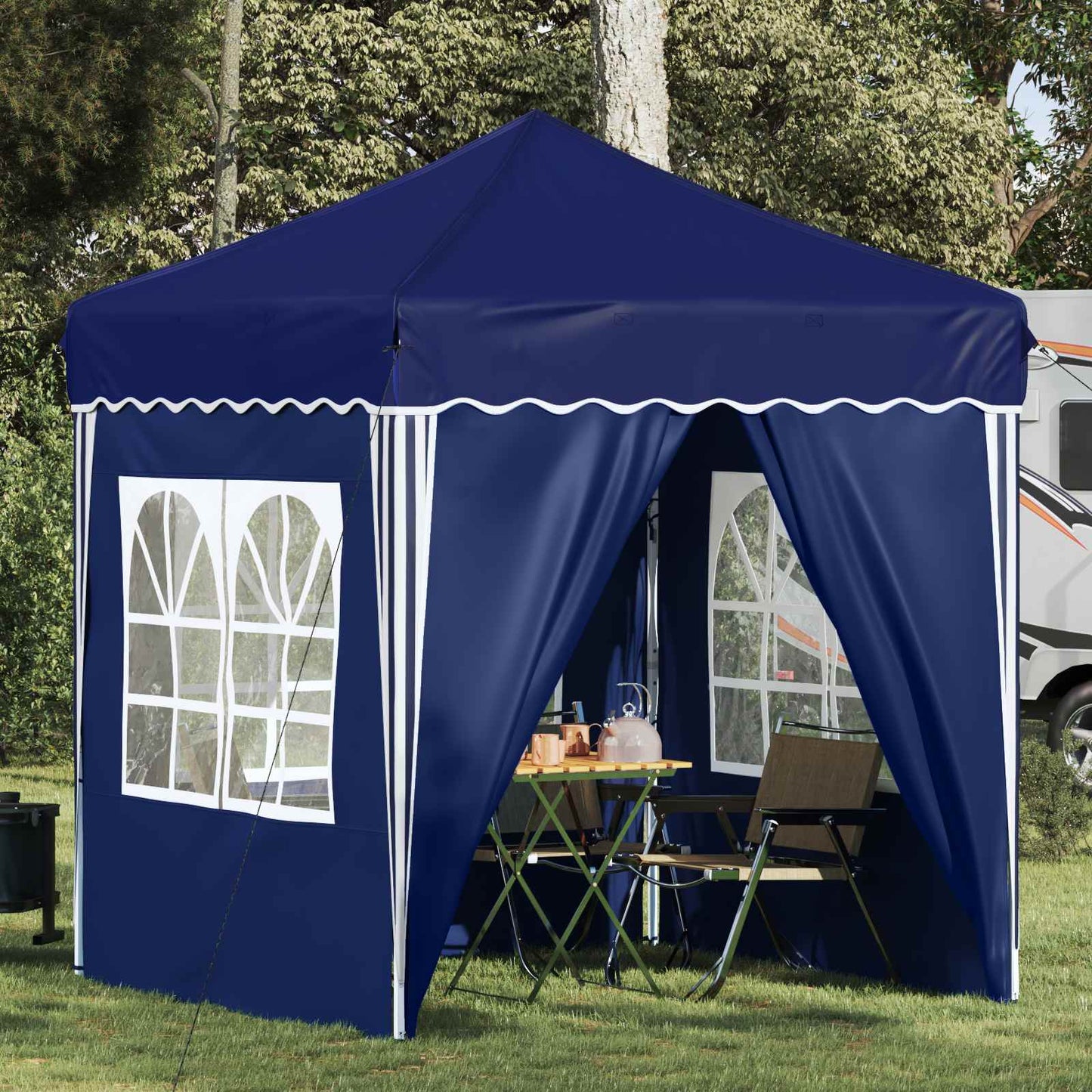 Pop-up Feesttent Blauw 195 x 195 x 245 cm Oxford Stof is nu te koop bij PeponiXL, paradijselijk wonen!
