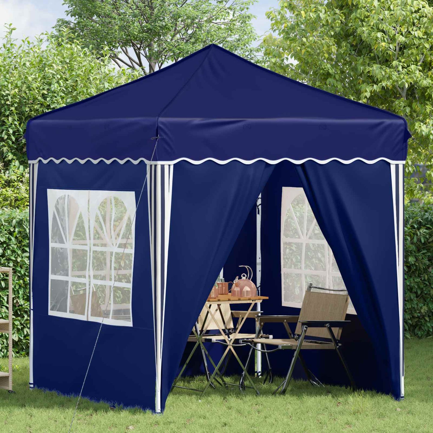 Pop-up Feesttent Blauw 195 x 195 x 245 cm Oxford Stof is nu te koop bij PeponiXL, paradijselijk wonen!