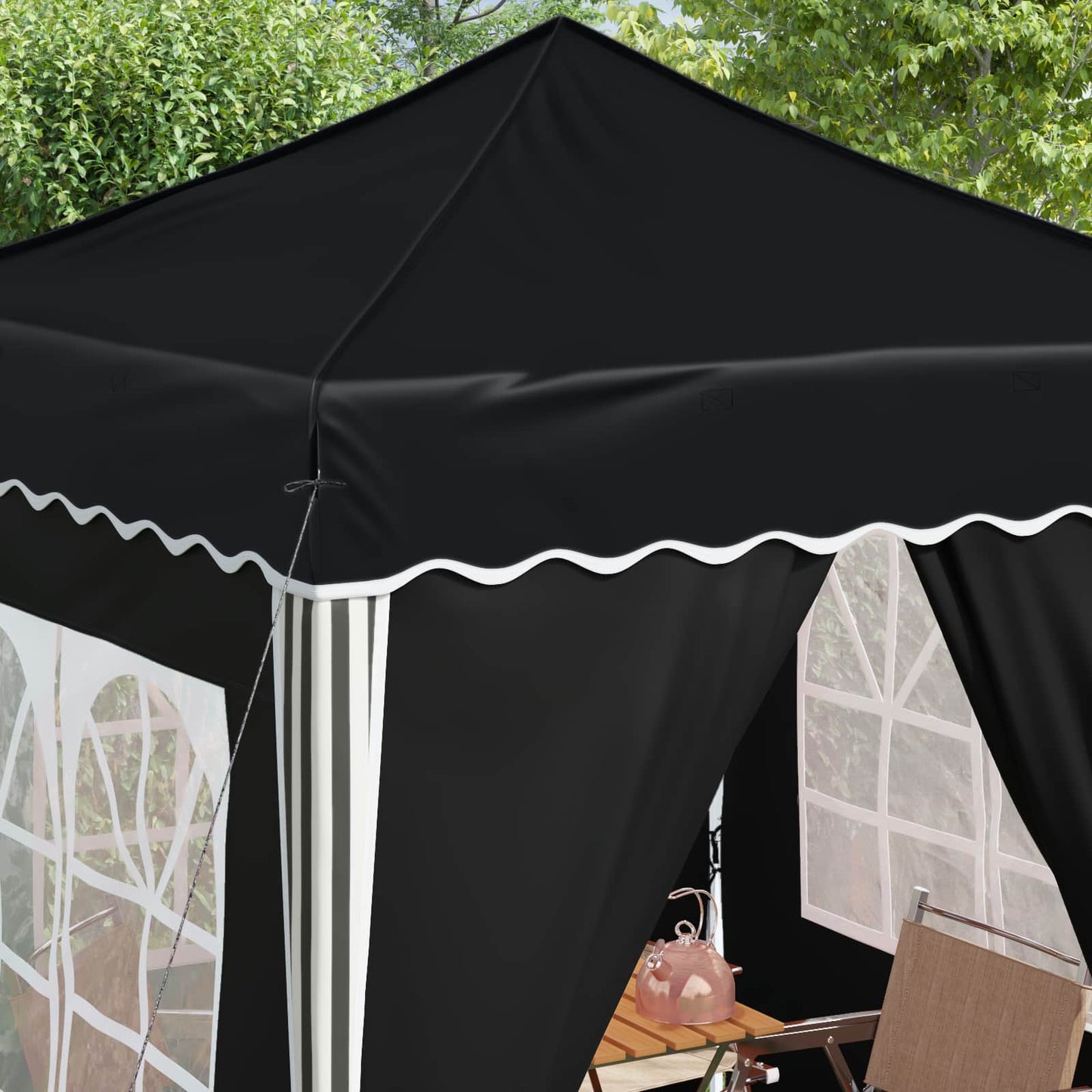 Pop-up Feesttent Antraciet 195 x 195 x 245 cm Oxford Stof is nu te koop bij PeponiXL, paradijselijk wonen!