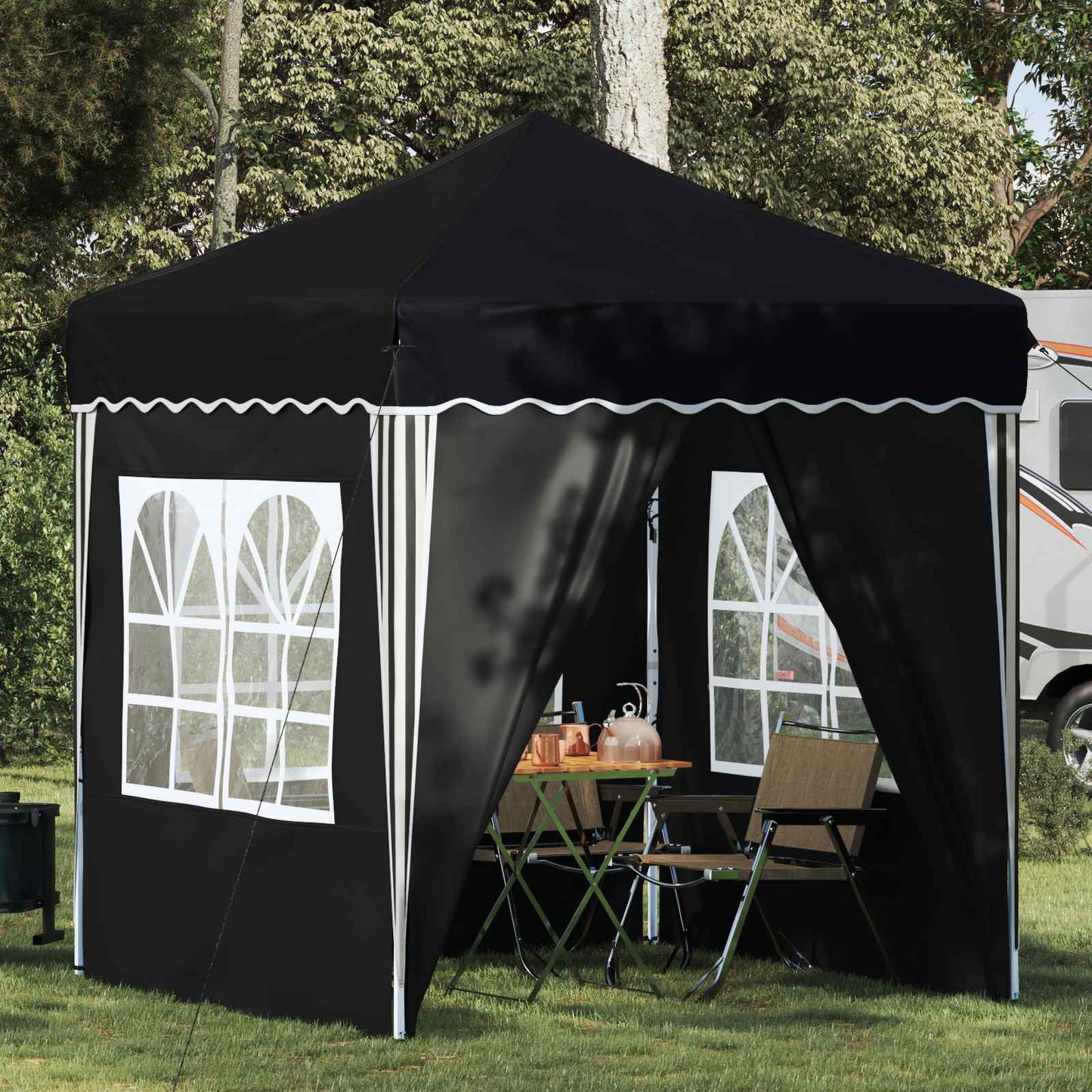 Pop-up Feesttent Antraciet 195 x 195 x 245 cm Oxford Stof is nu te koop bij PeponiXL, paradijselijk wonen!