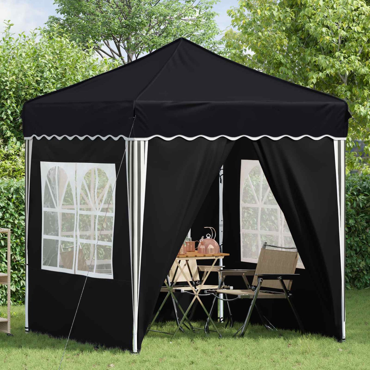 Pop-up Feesttent Antraciet 195 x 195 x 245 cm Oxford Stof is nu te koop bij PeponiXL, paradijselijk wonen!