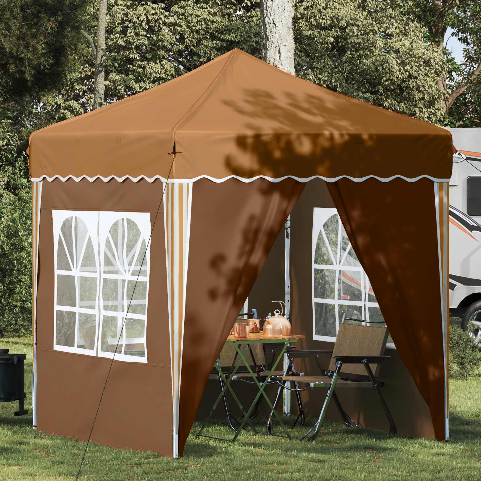 Pop-up Feesttent Beige 195 x 195 x 245 cm Oxford Stof is nu te koop bij PeponiXL, paradijselijk wonen!