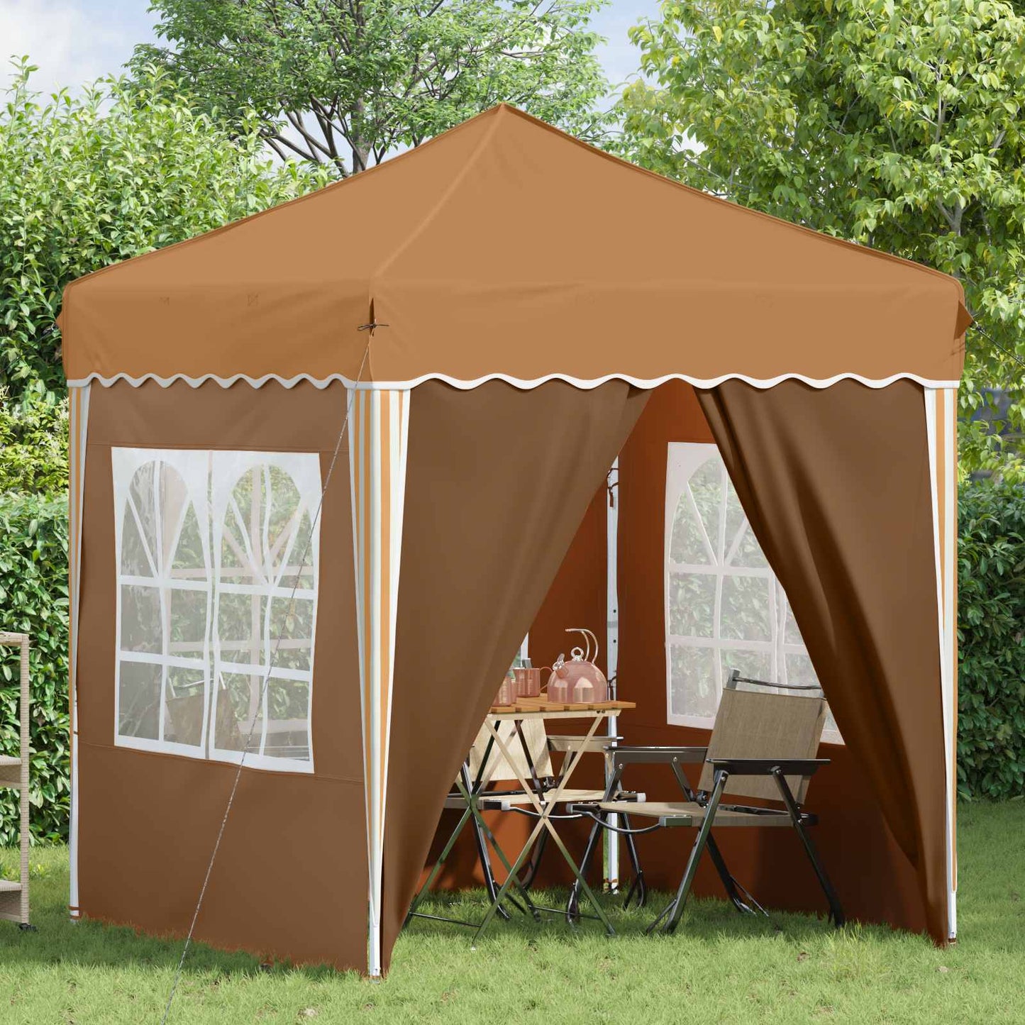 Pop-up Feesttent Beige 195 x 195 x 245 cm Oxford Stof is nu te koop bij PeponiXL, paradijselijk wonen!
