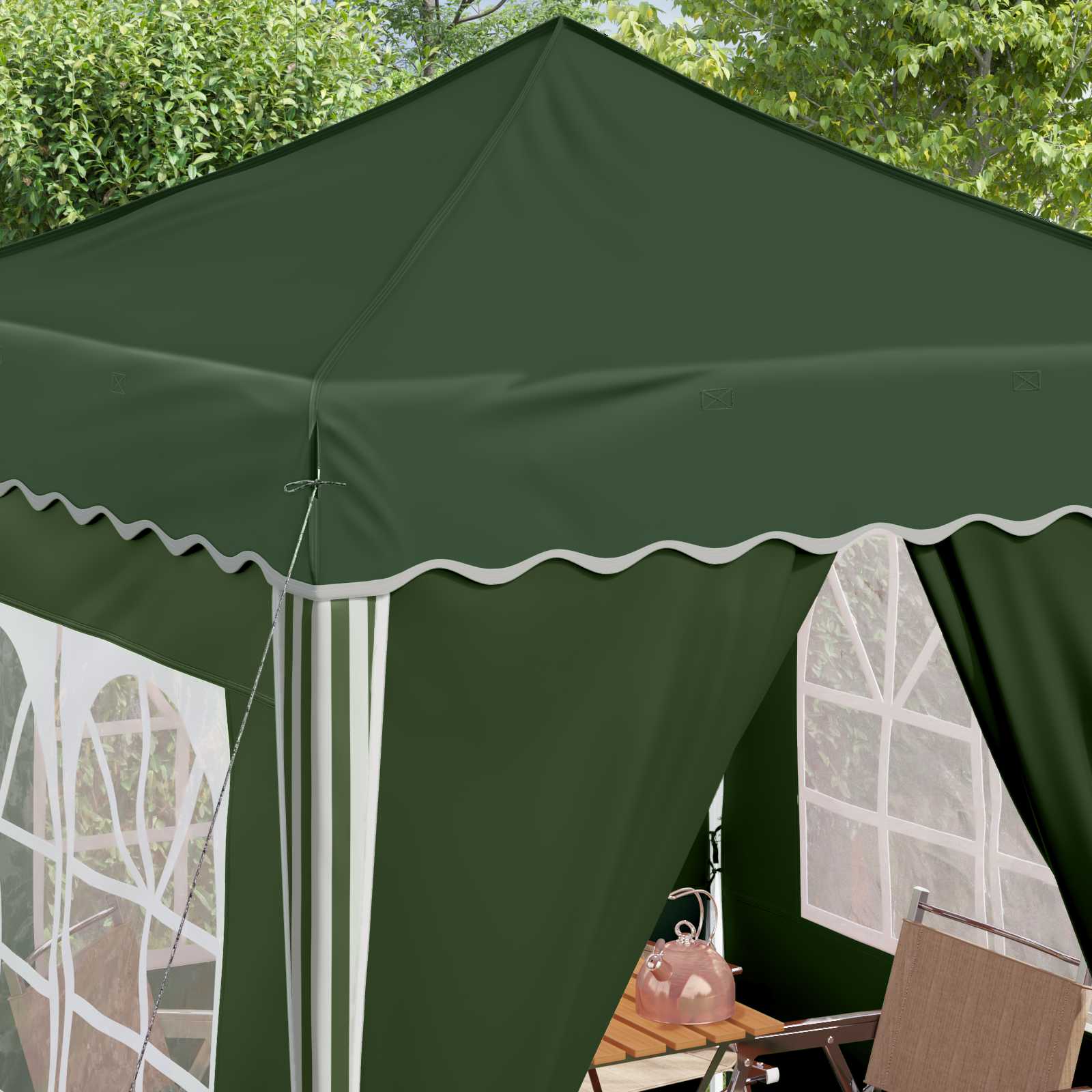 Pop-up Feesttent Groen 195 x 195 x 245 cm Oxford Stof is nu te koop bij PeponiXL, paradijselijk wonen!