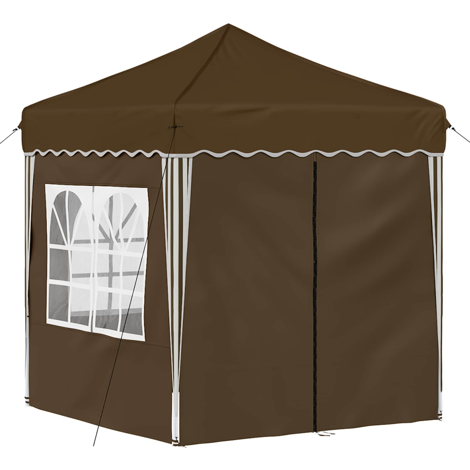 Pop-up Feesttent Taupe 195 x 195 x 245 cm Oxford Stof is nu te koop bij PeponiXL, paradijselijk wonen!