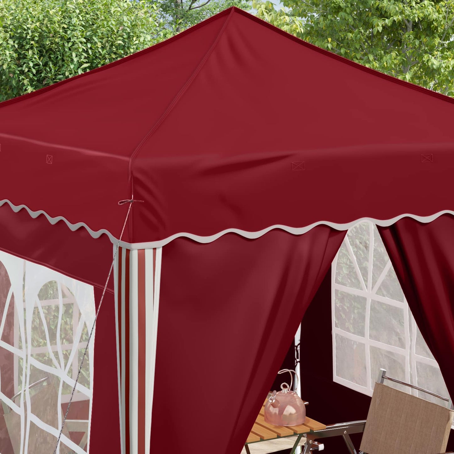 Pop-up Feesttent Bordeauxrood 195 x 195 x 245 cm Oxford Stof is nu te koop bij PeponiXL, paradijselijk wonen!