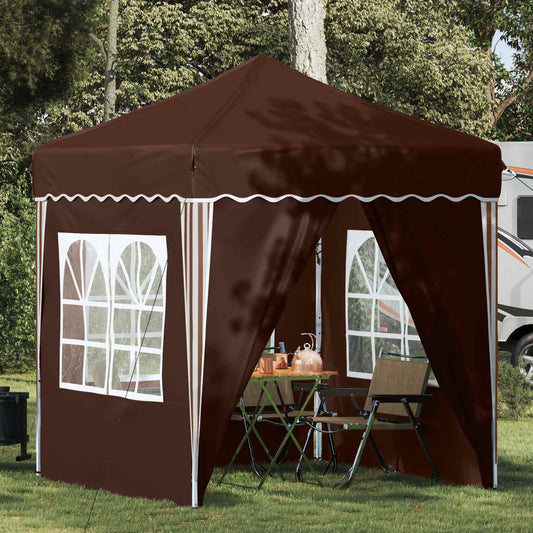 Pop-up Feesttent Bruin 195 x 195 x 245 cm Oxford Stof is nu te koop bij PeponiXL, paradijselijk wonen!