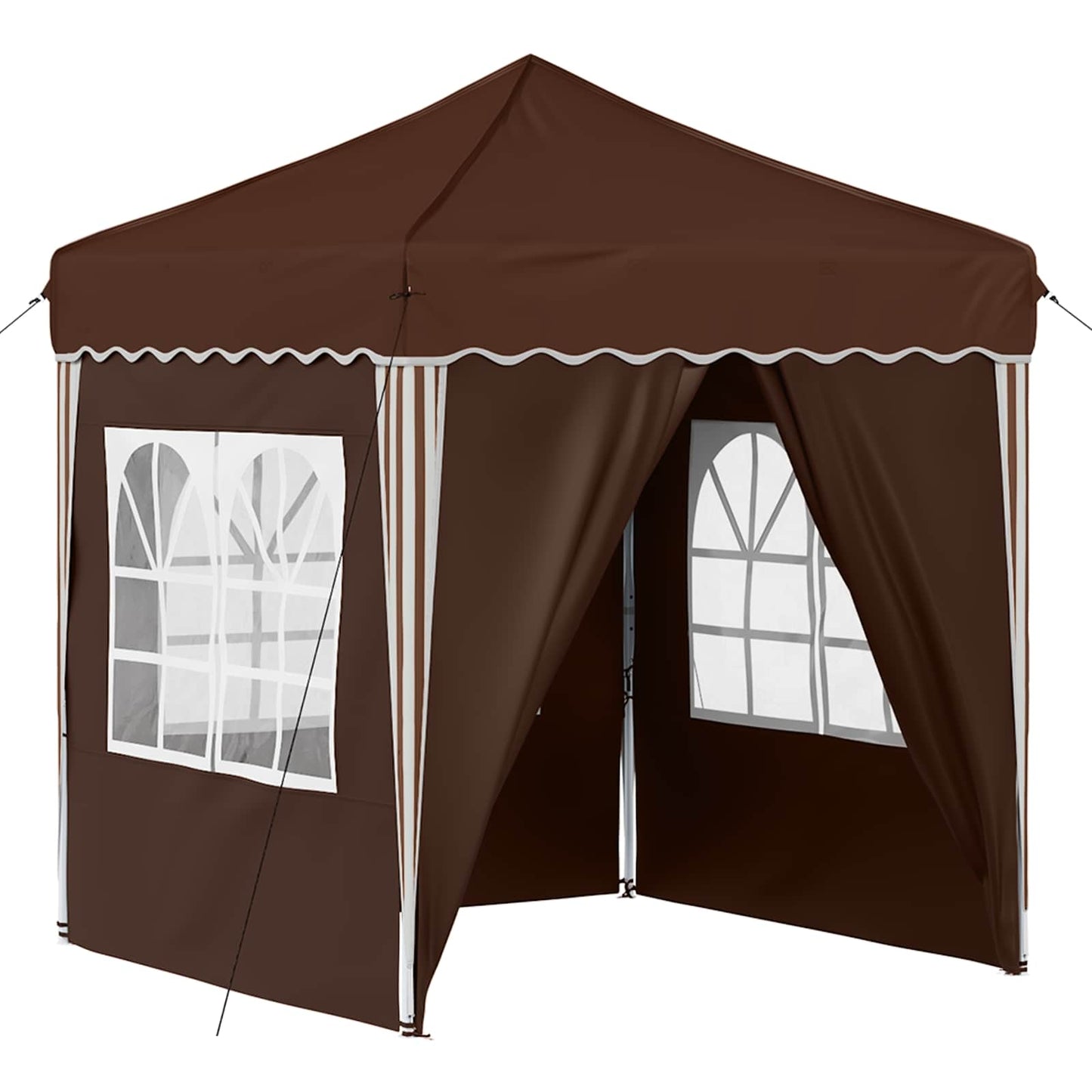 Pop-up Feesttent Bruin 195 x 195 x 245 cm Oxford Stof is nu te koop bij PeponiXL, paradijselijk wonen!