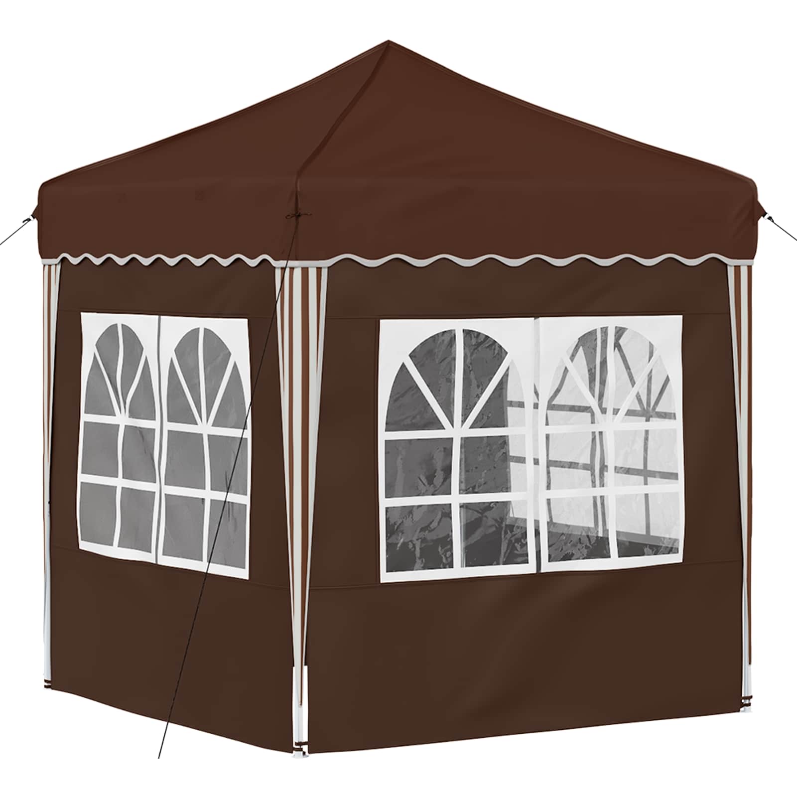 Pop-up Feesttent Bruin 195 x 195 x 245 cm Oxford Stof is nu te koop bij PeponiXL, paradijselijk wonen!