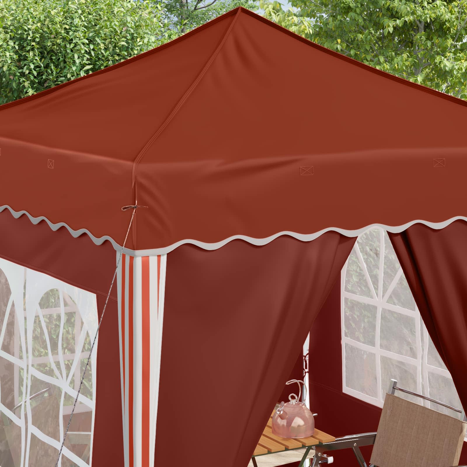 Pop-up Feesttent Terracotta 195 x 195 x 245 cm Oxford Stof is nu te koop bij PeponiXL, paradijselijk wonen!