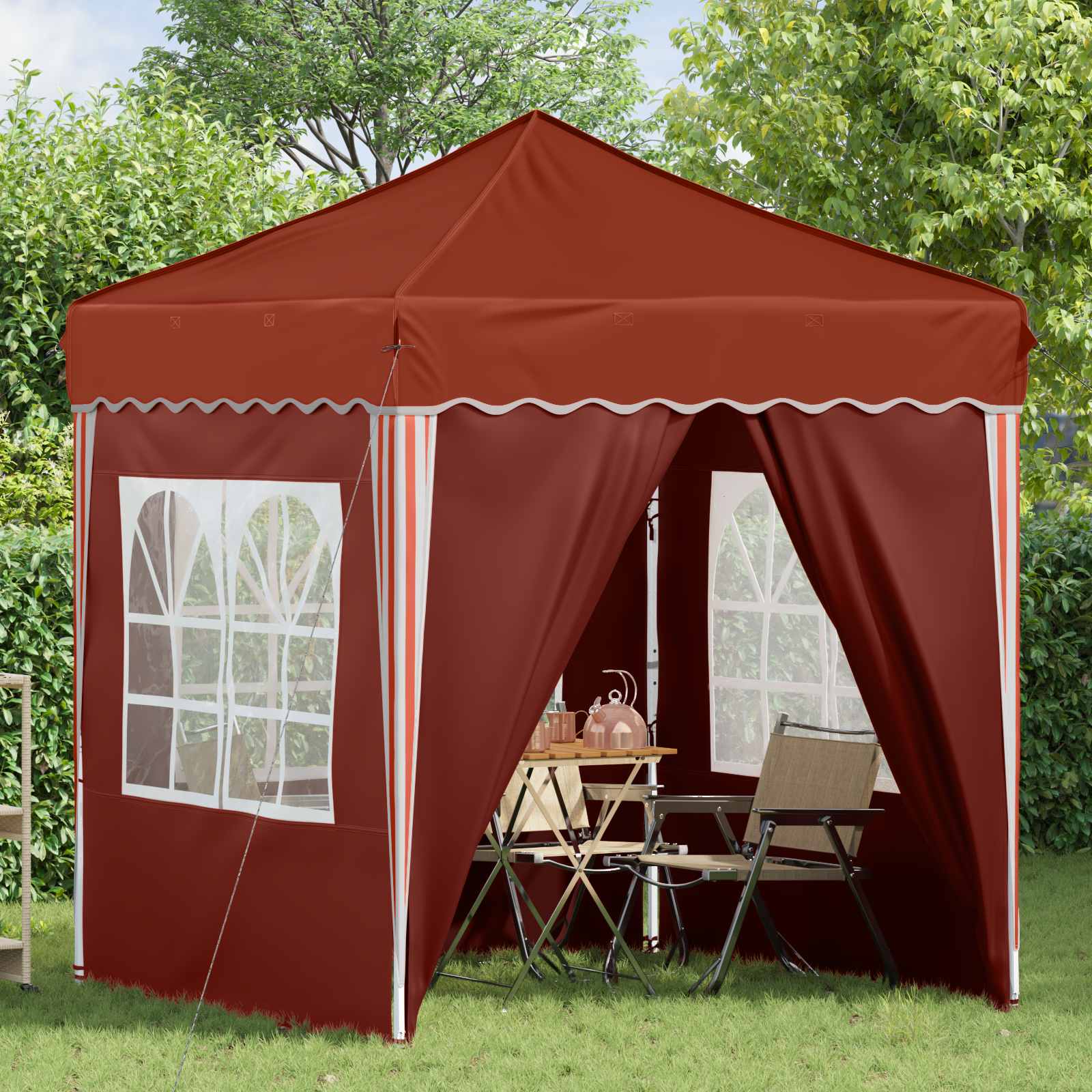 Pop-up Feesttent Terracotta 195 x 195 x 245 cm Oxford Stof is nu te koop bij PeponiXL, paradijselijk wonen!