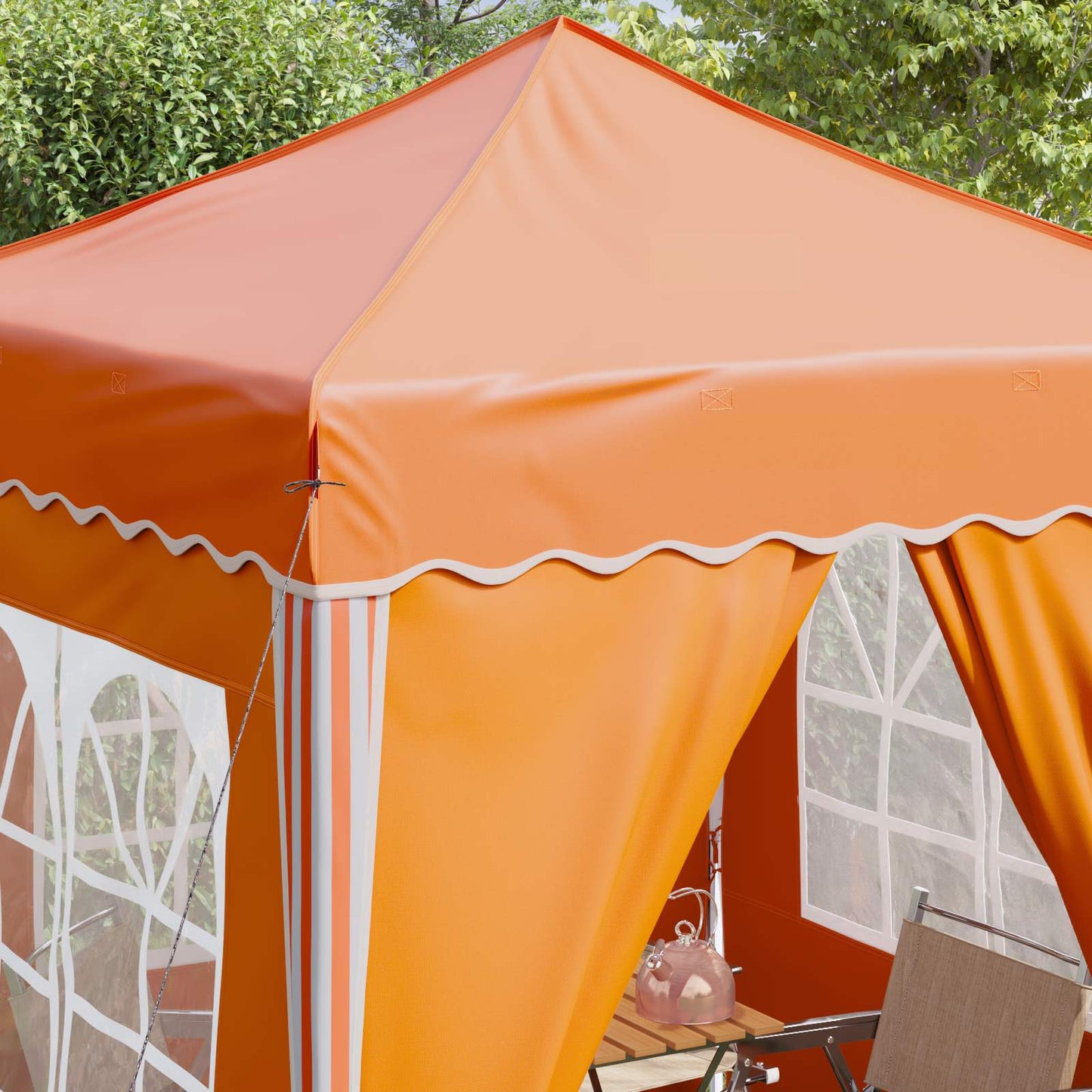 Pop-up Feesttent Oranje 195 x 195 x 245 cm Oxford Stof is nu te koop bij PeponiXL, paradijselijk wonen!