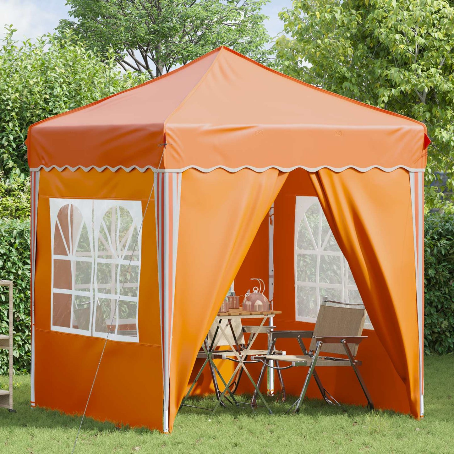 Pop-up Feesttent Oranje 195 x 195 x 245 cm Oxford Stof is nu te koop bij PeponiXL, paradijselijk wonen!
