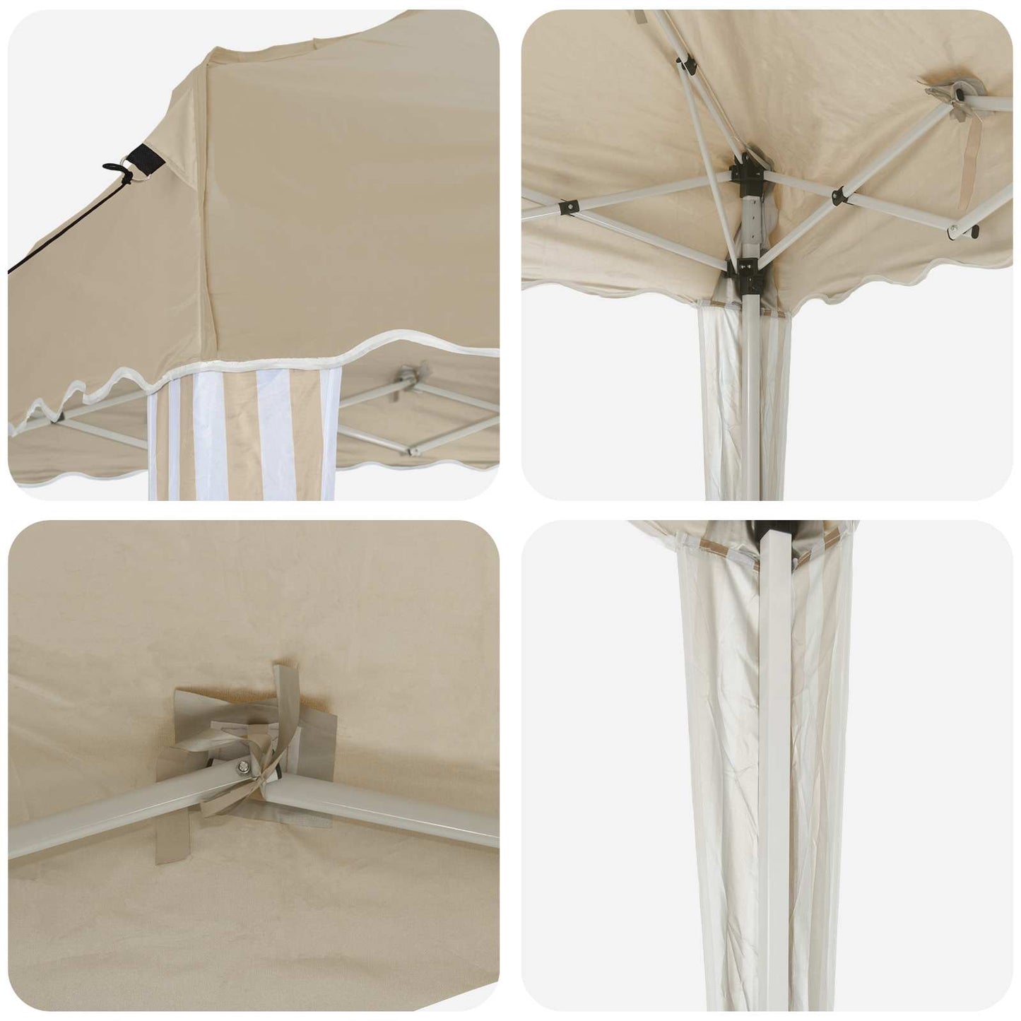 Pop-up Feesttent Crème 288 x 288 x 245 cm Oxford Stof is nu te koop bij PeponiXL, paradijselijk wonen!