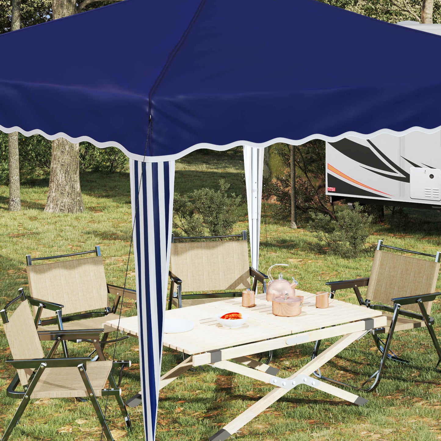 Pop-up Feesttent Blauw 288 x 288 x 245 cm Oxford Stof is nu te koop bij PeponiXL, paradijselijk wonen!