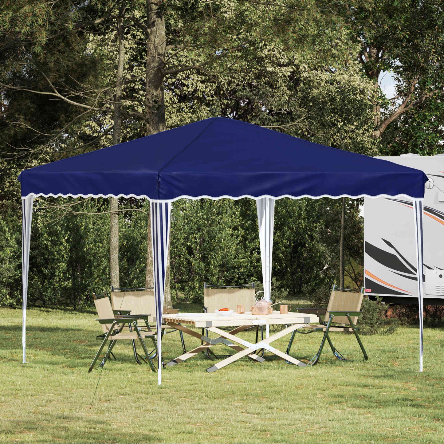 Pop-up Feesttent Blauw 288 x 288 x 245 cm Oxford Stof is nu te koop bij PeponiXL, paradijselijk wonen!