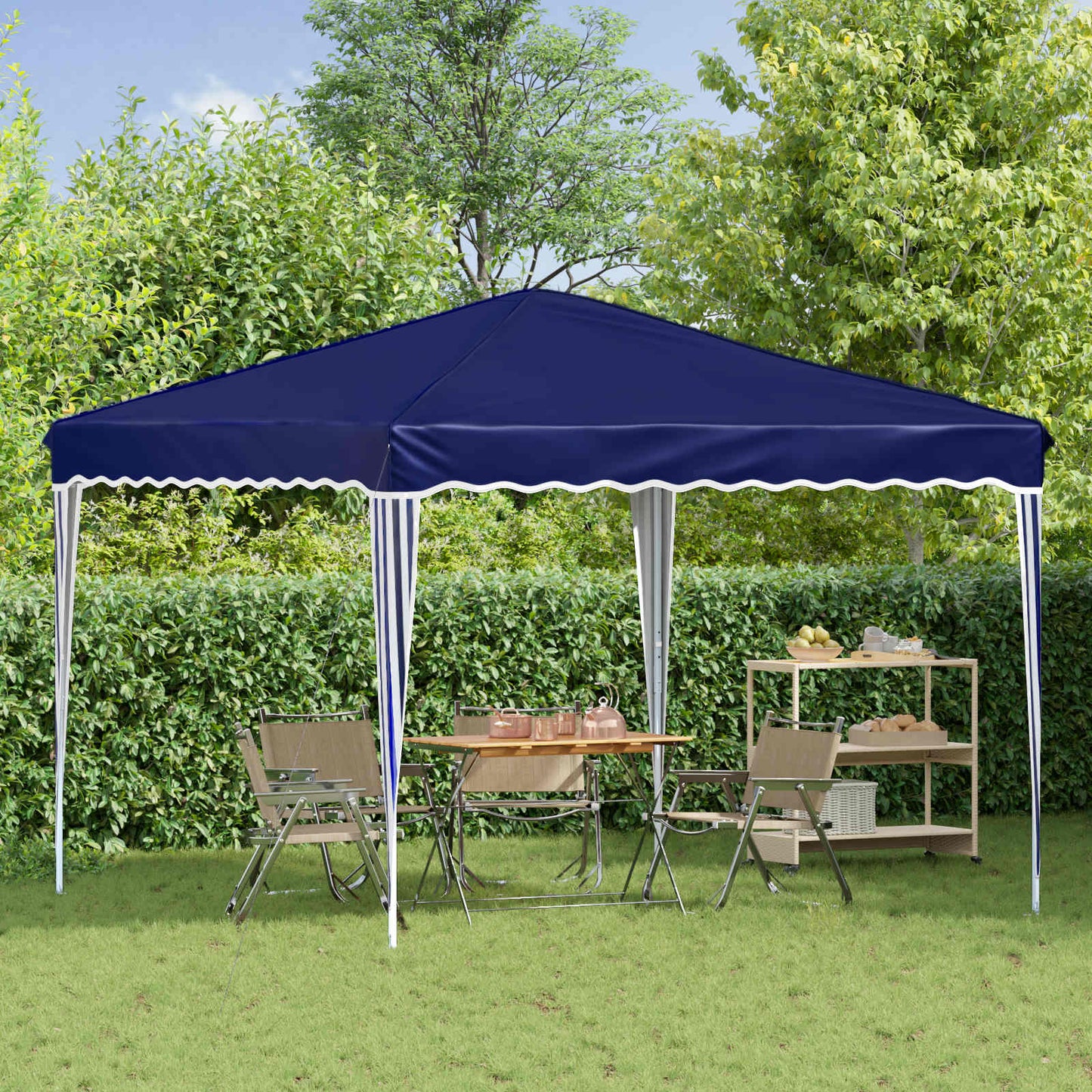 Pop-up Feesttent Blauw 288 x 288 x 245 cm Oxford Stof is nu te koop bij PeponiXL, paradijselijk wonen!